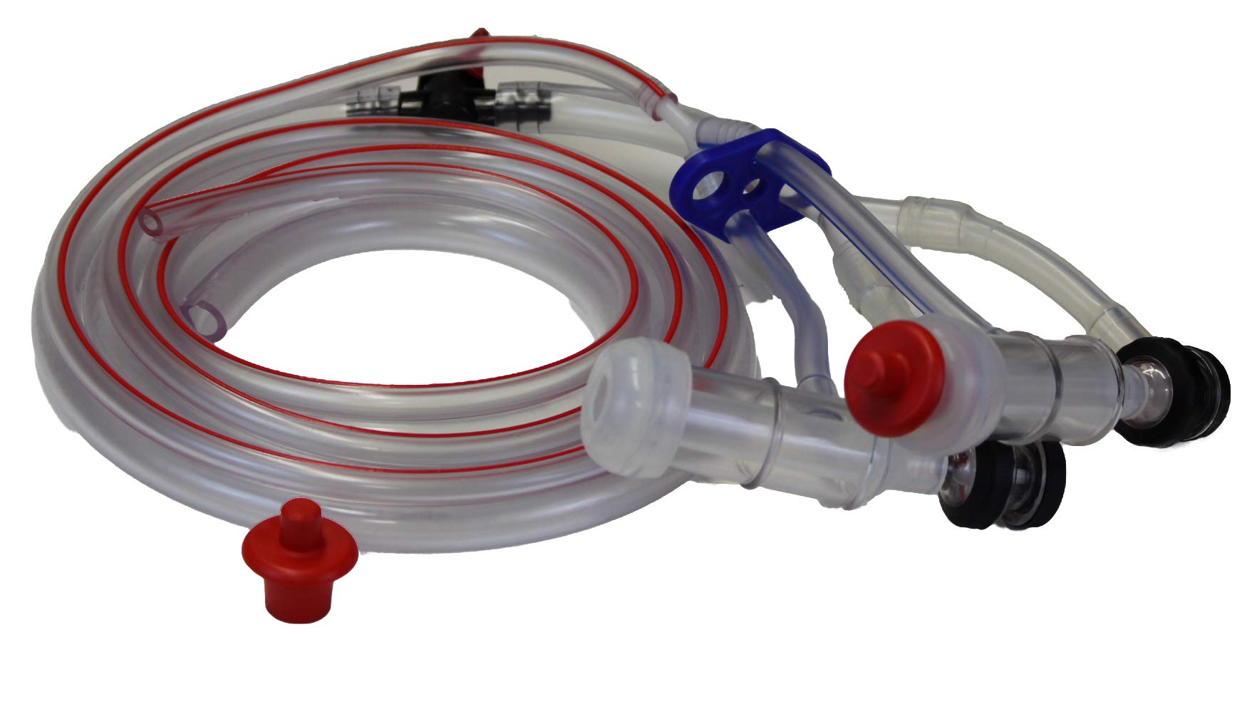 Melasty Goat Milking Machine Silicone Liners & Clear Shells with Pulsator Hose and Plugs - Durable Dairy Farm Equipment for Goat Milk Production