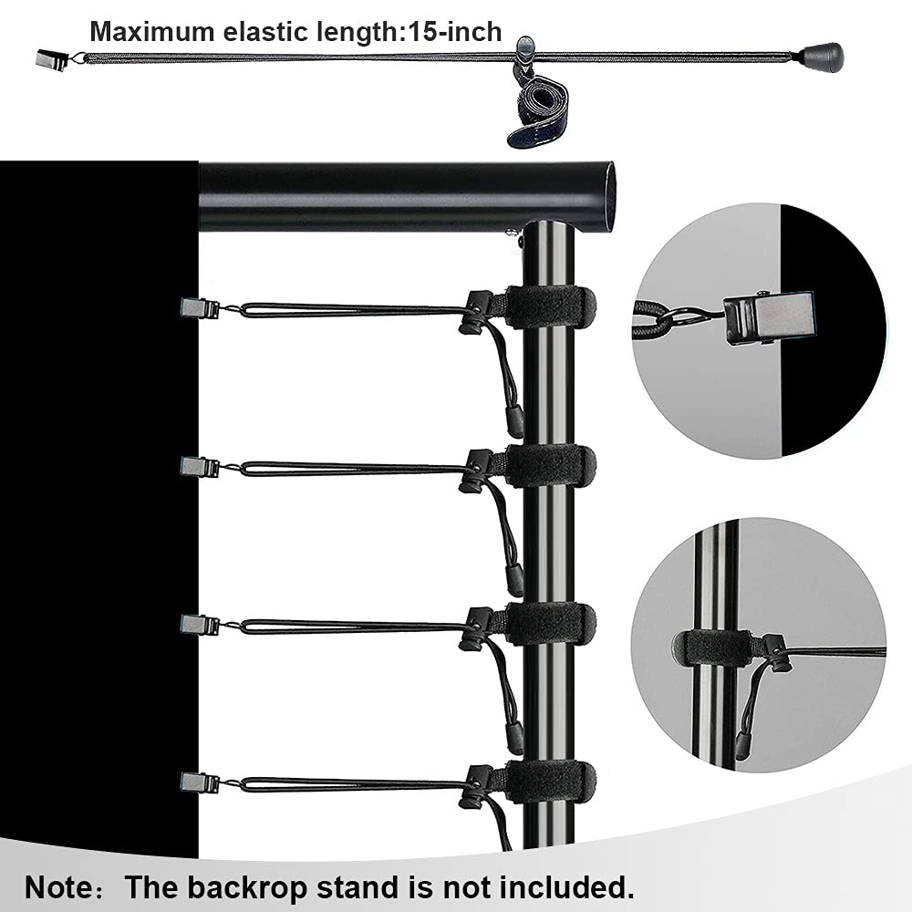 10x10 ft Black Photo Backdrop - Wrinkle-Resistant Polyester Fabric Chromakey Green Screen Background with 4 Backdrop Clips - Perfect for Photography, Video Shooting, YouTube Studio & Live Streaming