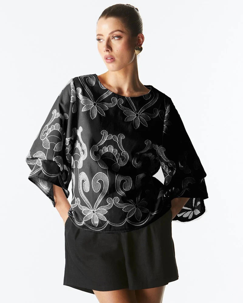 The Avenue Top | Stylish Black Women's Fashion Top for Casual Wear & Night Out