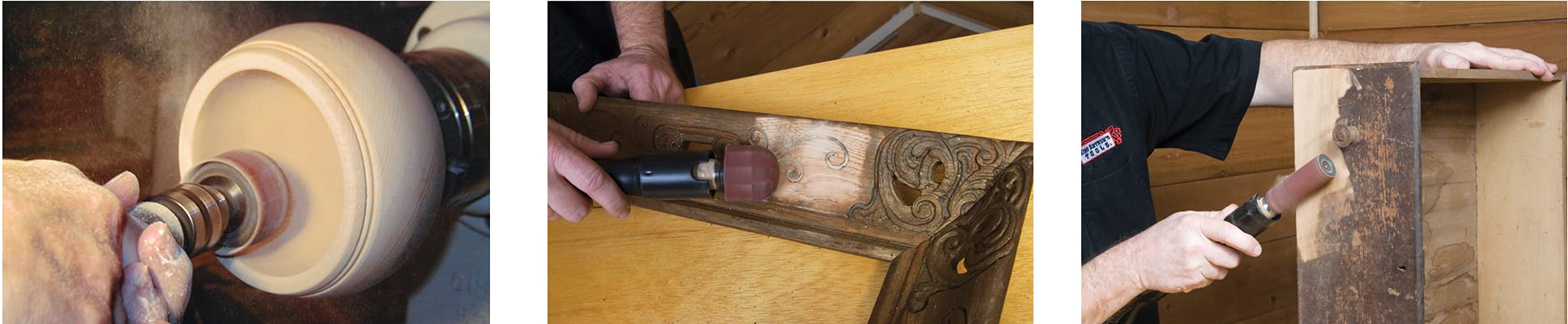 King Arthur’s Tools Patented Guinevere Basic Sanding Kit - Woodworking, Shaping & Finishing Tool - Fits 0-3/8