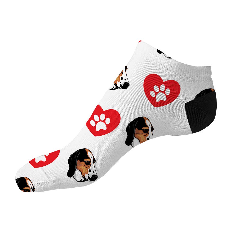 Treeing Walker Coonhound No Show Socks for Women & Men - Breathable Polyester Ankle Socks - Fun Novelty Dog Pattern Socks - Perfect for Casual Wear, Gifts & Dog Lovers