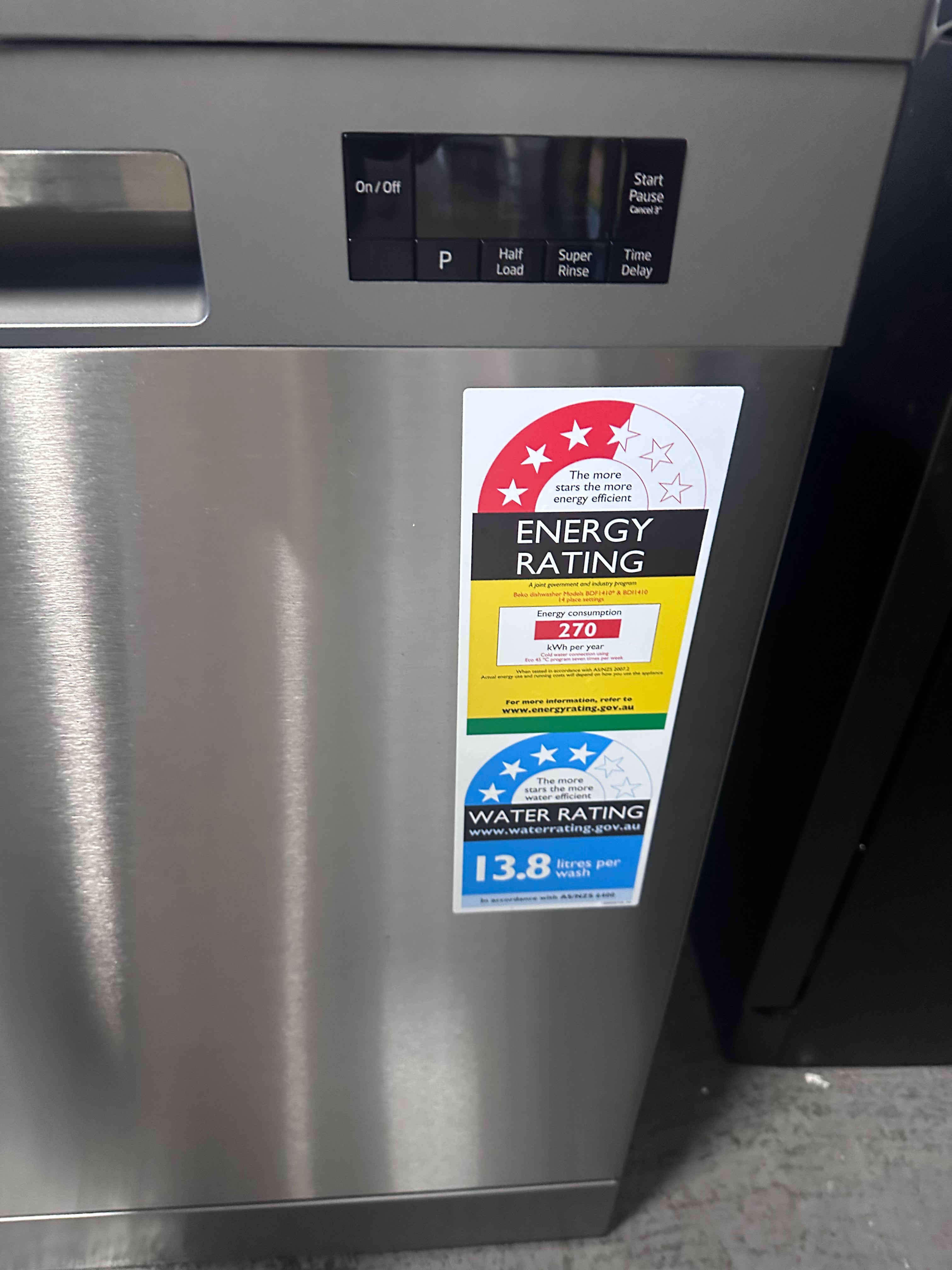 Beko BDF1410X Freestanding Dishwasher - Factory Second | Energy Efficient, Quiet Operation for Small to Medium Kitchens | Perfect for Apartments, Condos, and Compact Homes
