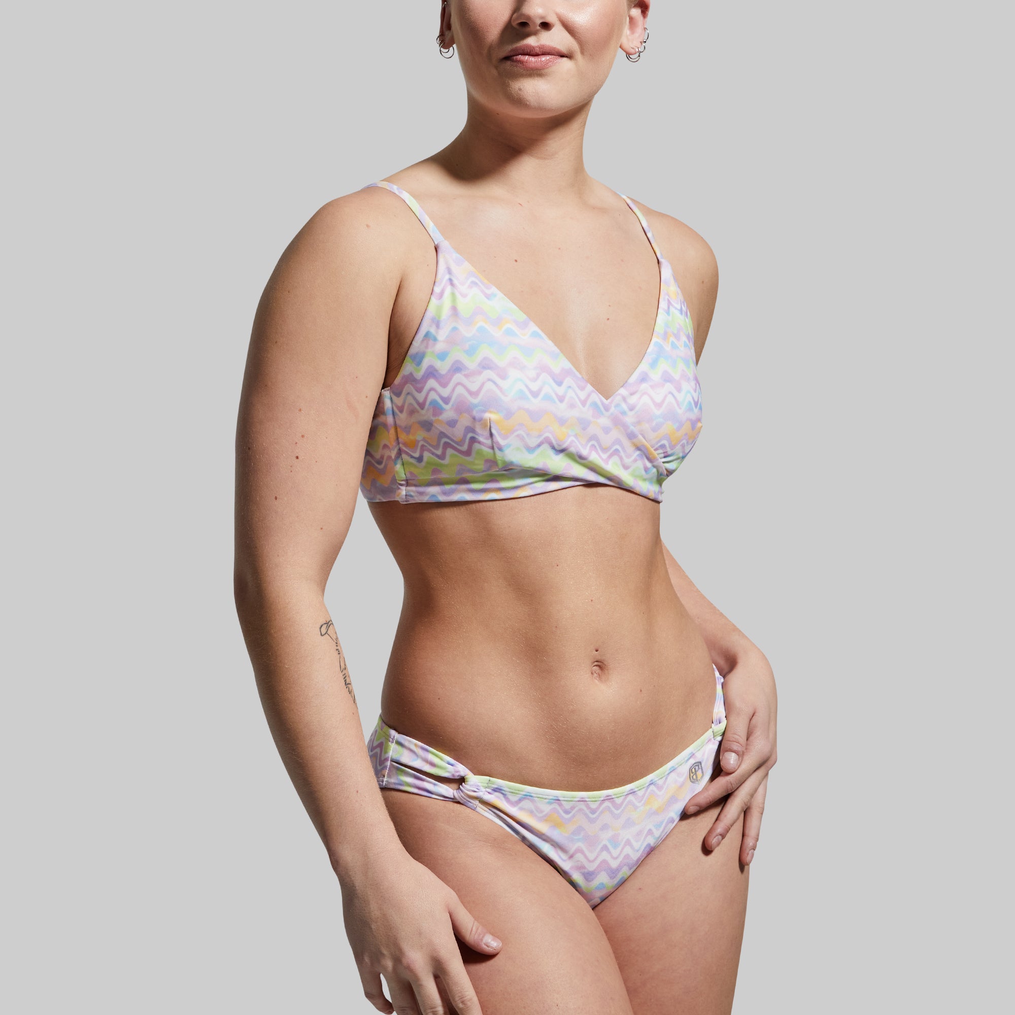 **Marina Bikini Bottom - High Waisted Swim Bottoms for Women | Spring Fling Floral Print | Perfect for Beach Vacations & Pool Parties**