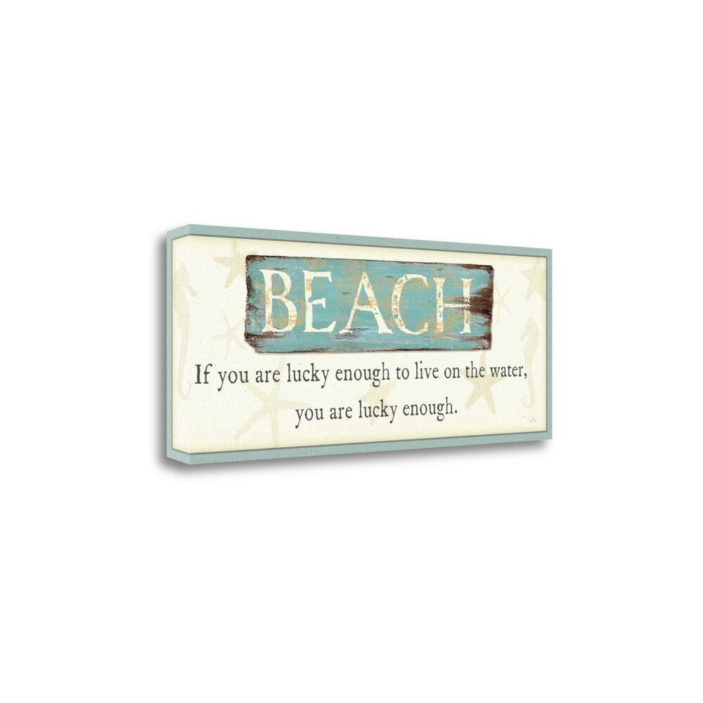 Beach By Pela - Premium Giclee Art Print on Gallery Wrapped Canvas - Ready to Hang Wall Decor for Living Room, Bedroom & Office
