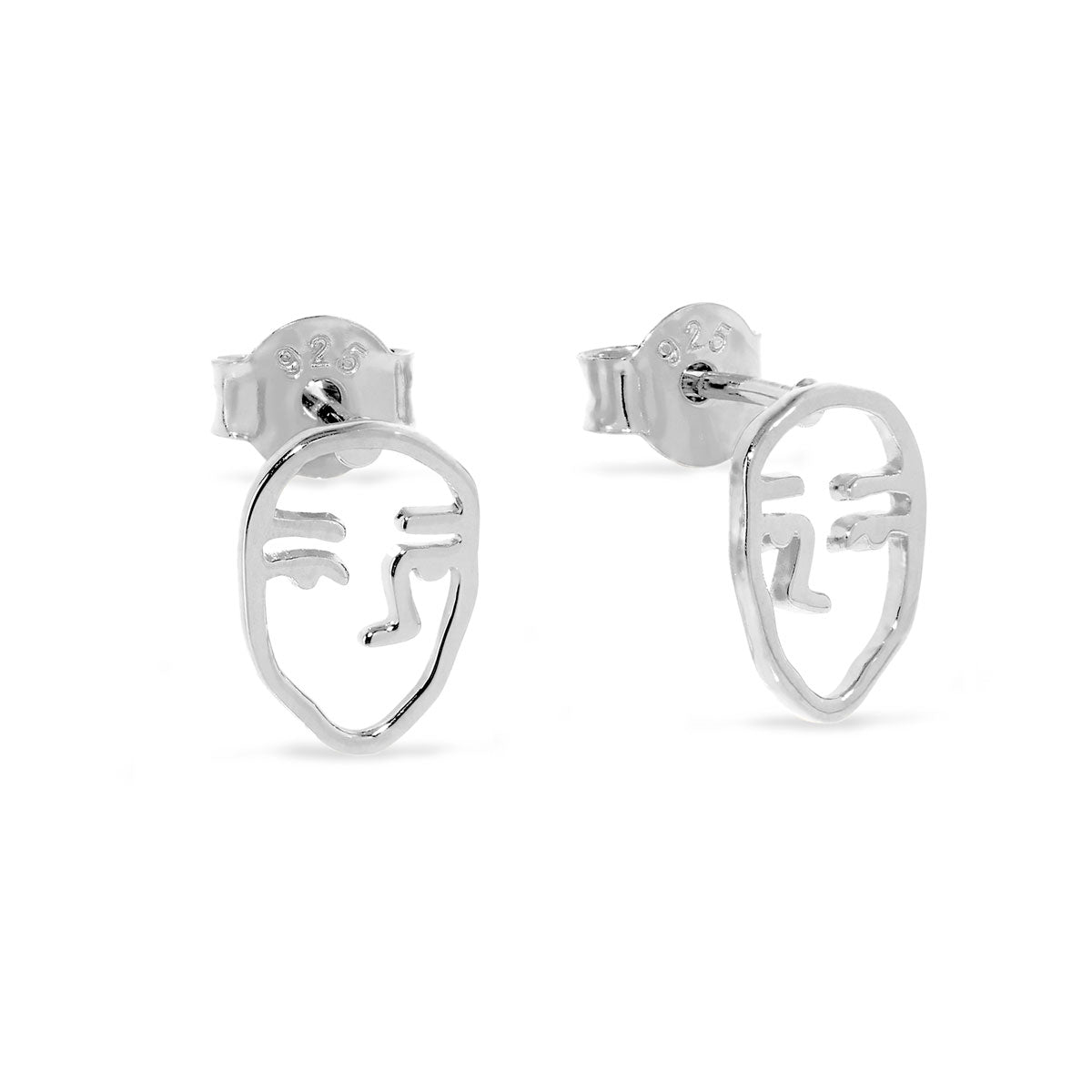 Picasso Stud Earrings - Elegant Cubic Zirconia Studs for Women | Perfect for Everyday Wear, Parties & Gifting