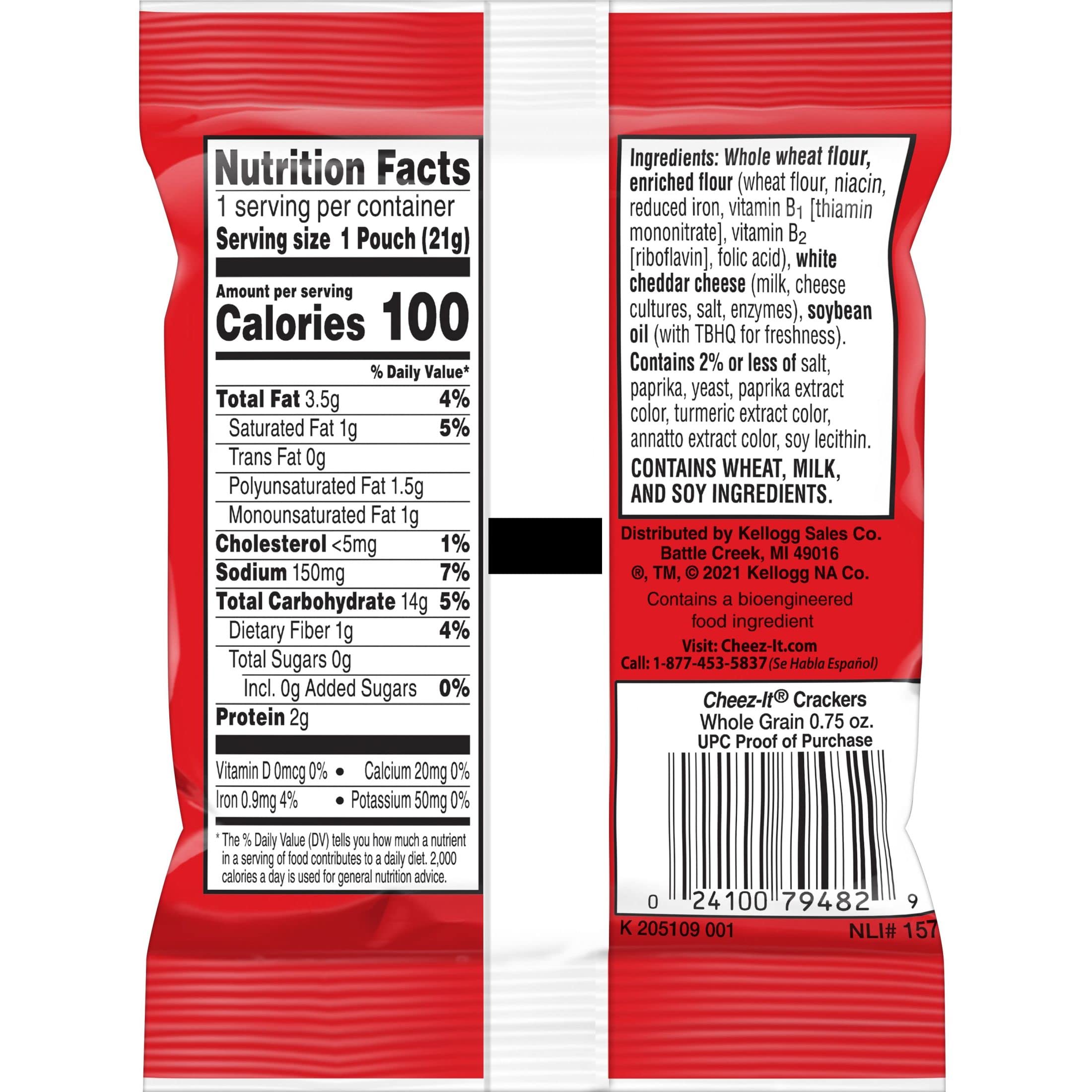Cheez-It Baked Snack Cheese Crackers - 9g Whole Grain, 0.75oz (175 Count) - Perfect for School Lunches, Office Snacks & Road Trips