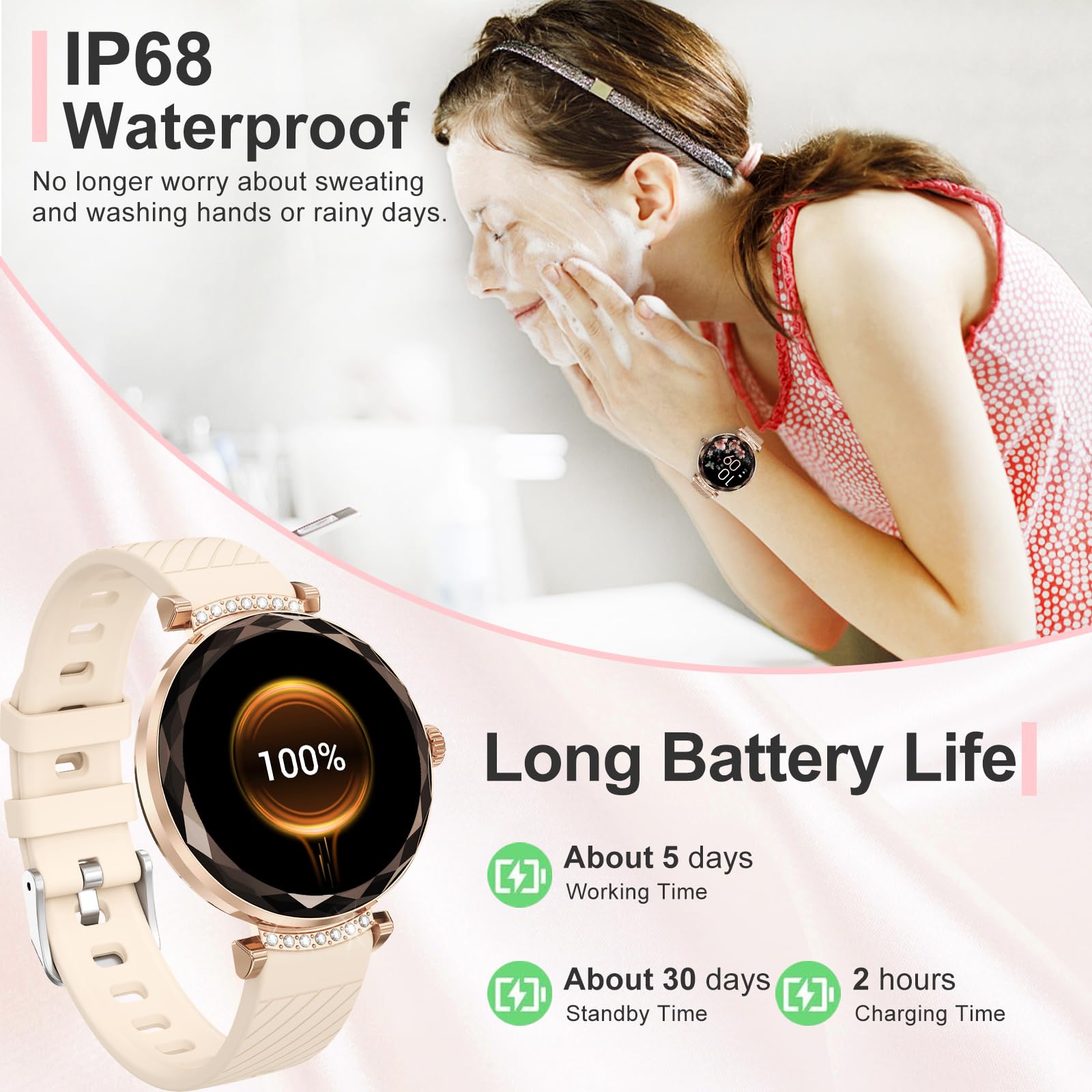 Smart Watches for Women with Bluetooth Call, 1.19