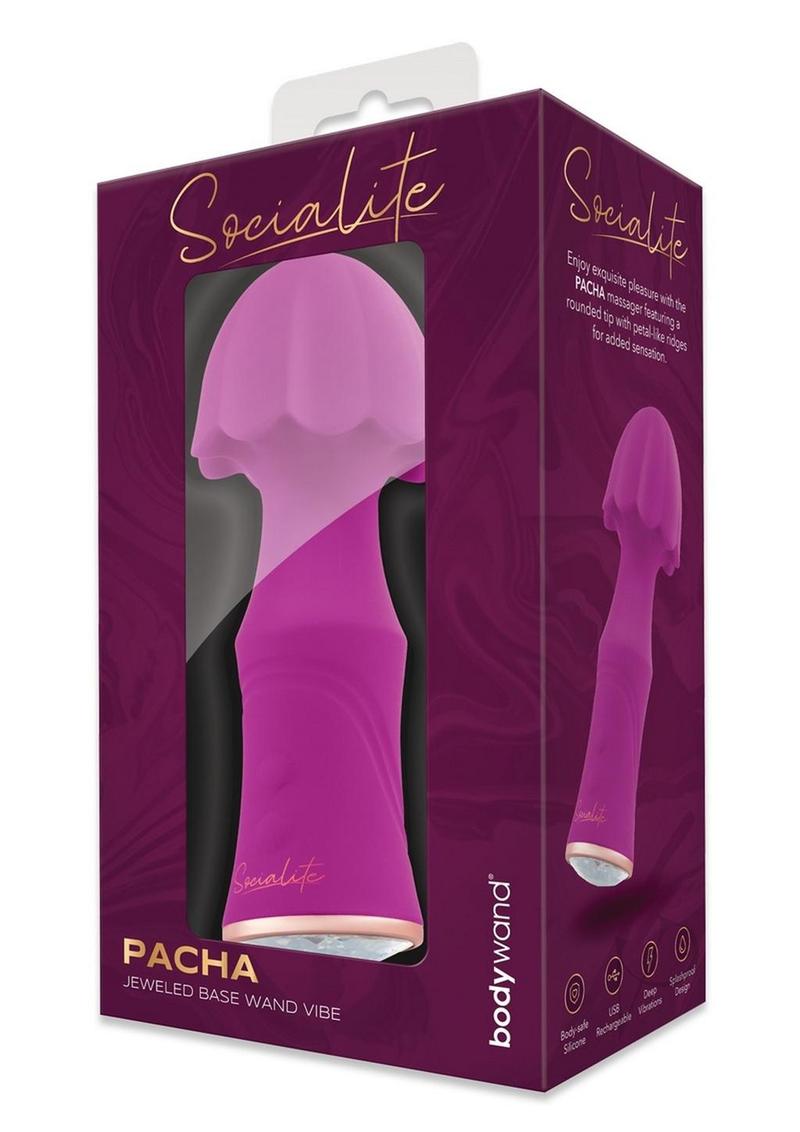 Bodywand Socialite Pacha Rechargeable Silicone Massage Wand - Purple & Gold | Powerful Personal Massager for Relaxation & Muscle Relief | Perfect for Home Spa, Self-Care & Couples Use