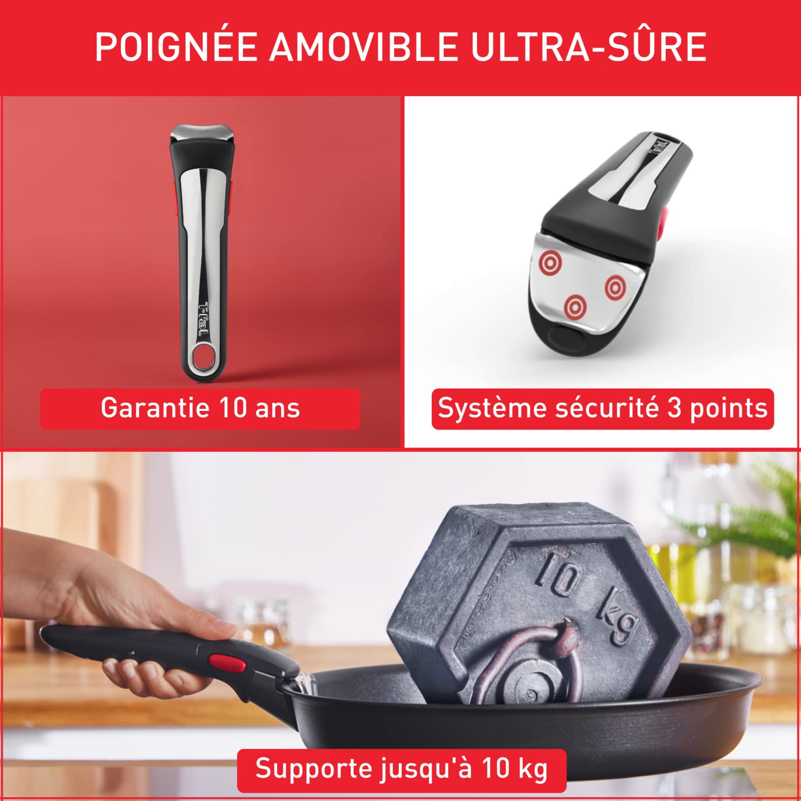 Tefal Ingenio Preference ON 15-Piece Non-Stick Cookware Set - 22cm & 26cm Frying Pans, 16cm/18cm/20cm Saucepans, 24cm Saute Pan - Stainless Steel with Universal Lid & Hermetic Lids - Includes Utensils & 2 Handles - Perfect for Home Cooking & Professional Kitchens