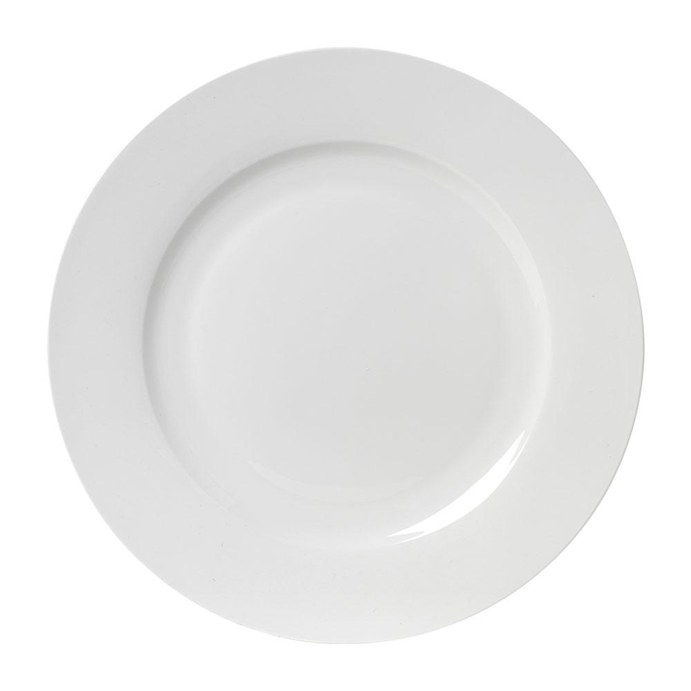 Premium Delray Porcelain Dinner Plates - 10.5 Inch Elegant White Ceramic Plates for Formal Dining, Restaurants & Everyday Use