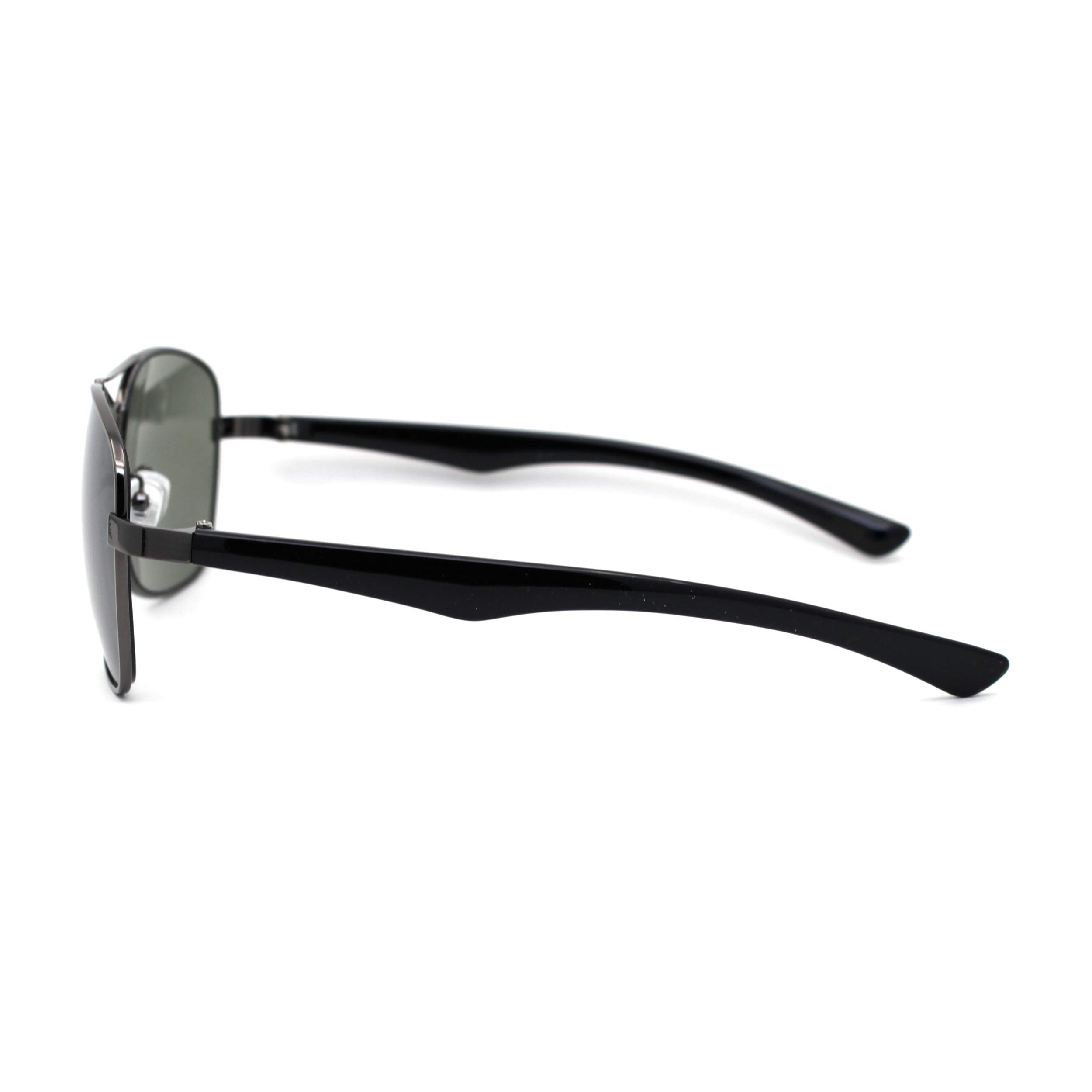 Men's Retro Aviator Sunglasses - Classic Rectangular Metal Frame Polarized UV Protection - Perfect for Driving, Travel & Outdoor Activities