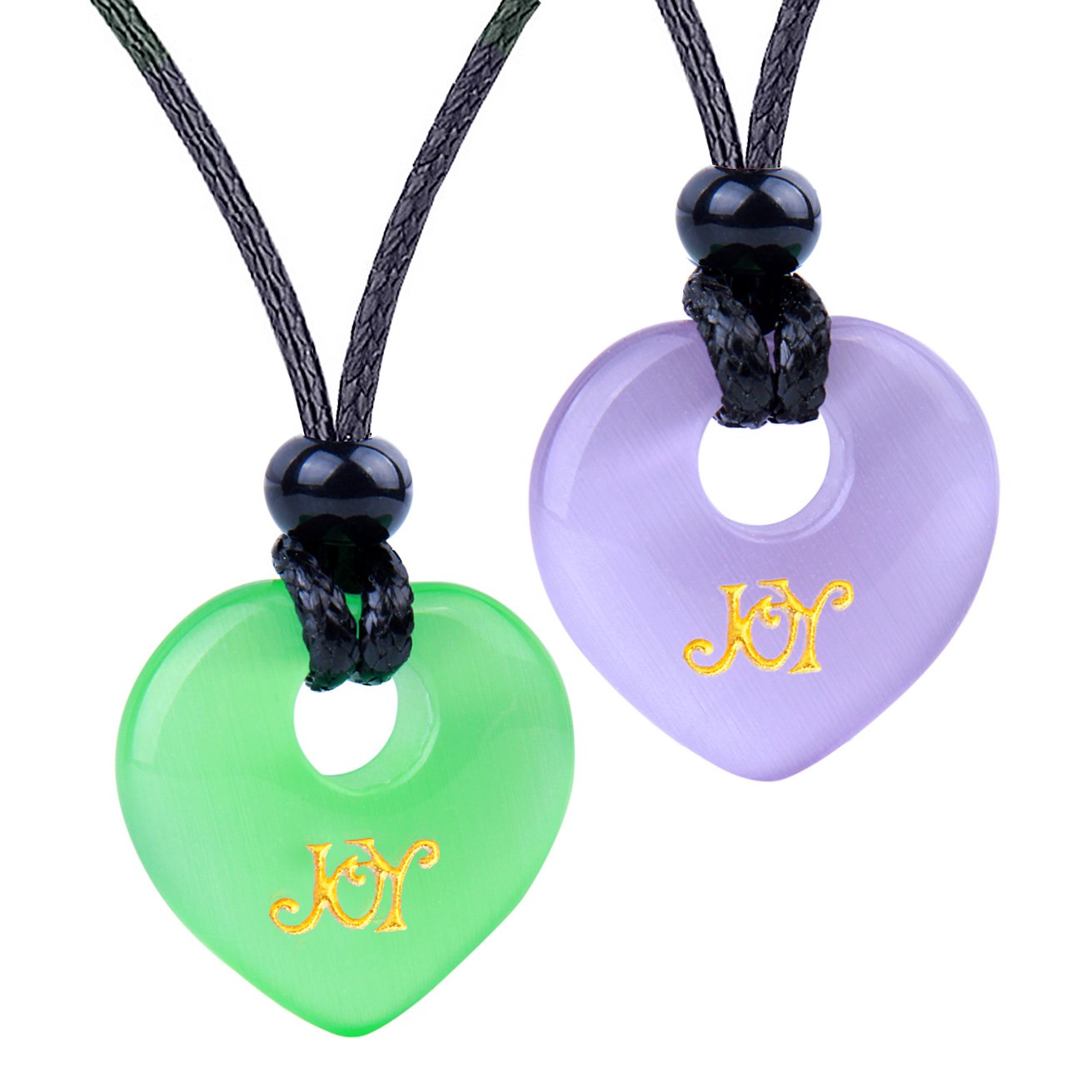 Inspirational Heart Donut Pendant Necklace for Couples & Best Friends - Faith, Love & Power Jewelry Gift for Anniversary, Valentine's Day & Special Occasions