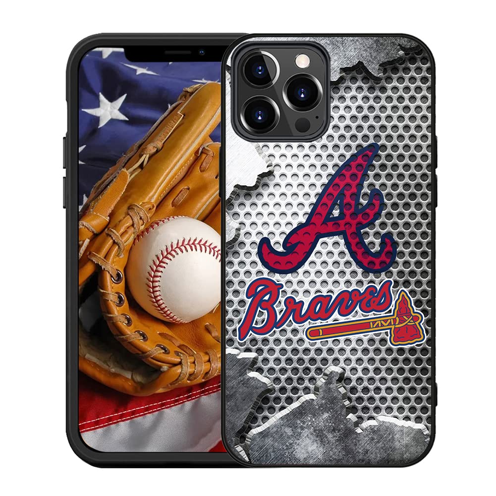 Atlanta Braves Baseball iPhone 12/12 Pro Case - Slim Protective Cover for Men, Women, Teens | Perfect Gift for Baseball Fans | Compatible with 6.1-inch iPhone 12/12 Pro | Great for Games, School & Everyday Use