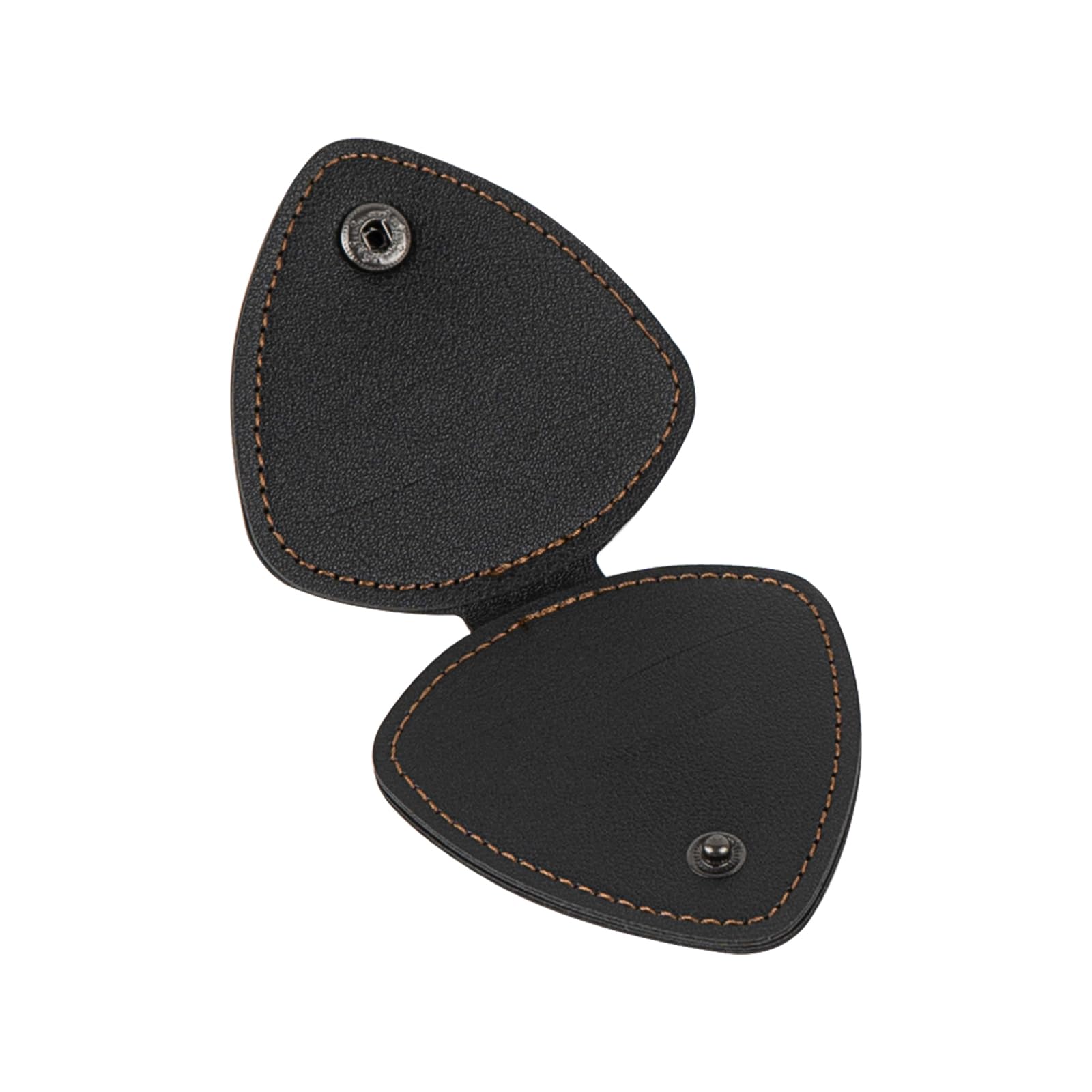Premium Leather Guitar Pick Holder - Durable Plectrum Case Bag for Guitarists (Black) | Perfect for Electric & Acoustic Guitars, Music Practice & Live Performances