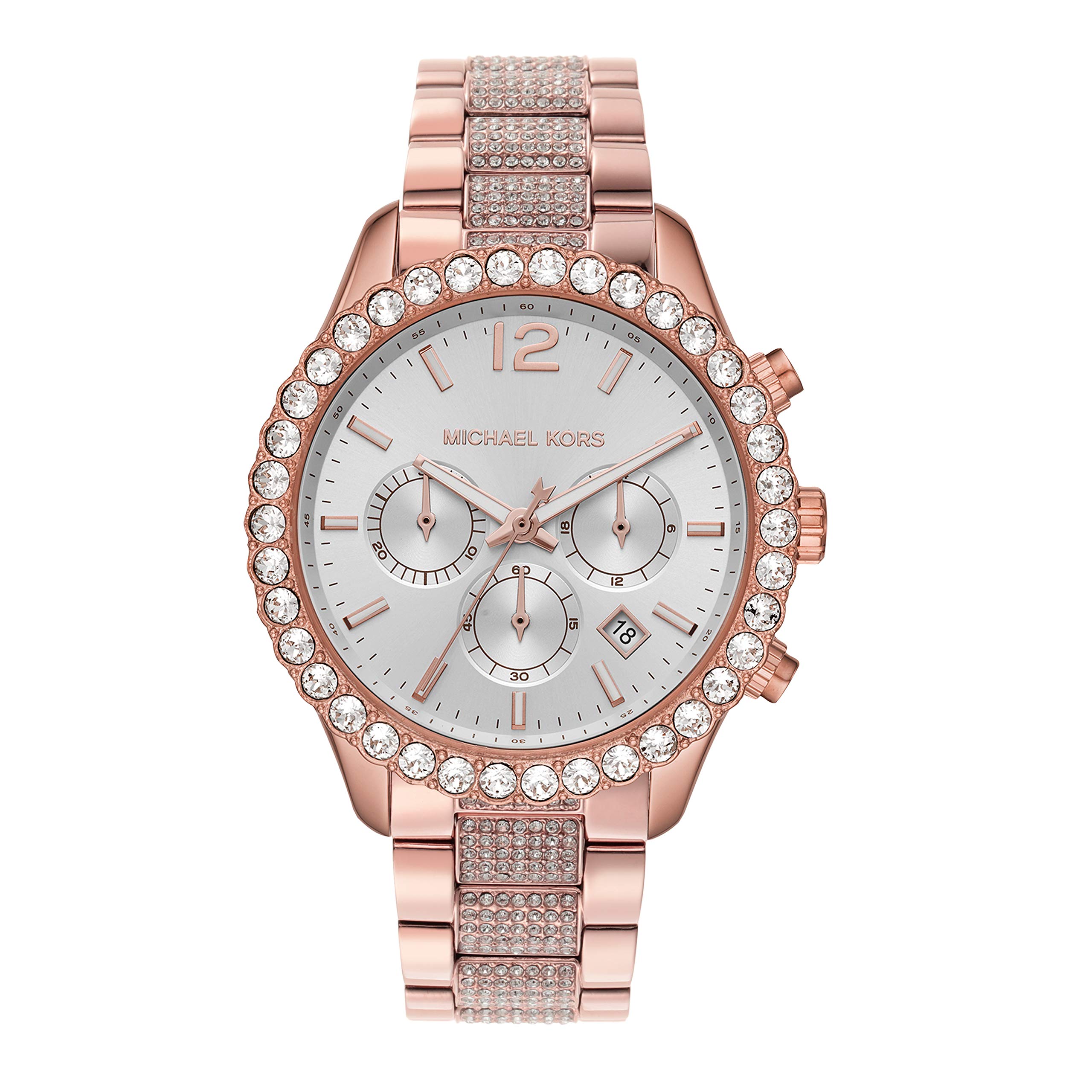 Michael Kors Layton Chronograph Stainless Steel Watch for Men - Water Resistant Luxury Timepiece - Perfect for Business, Casual & Formal Occasions