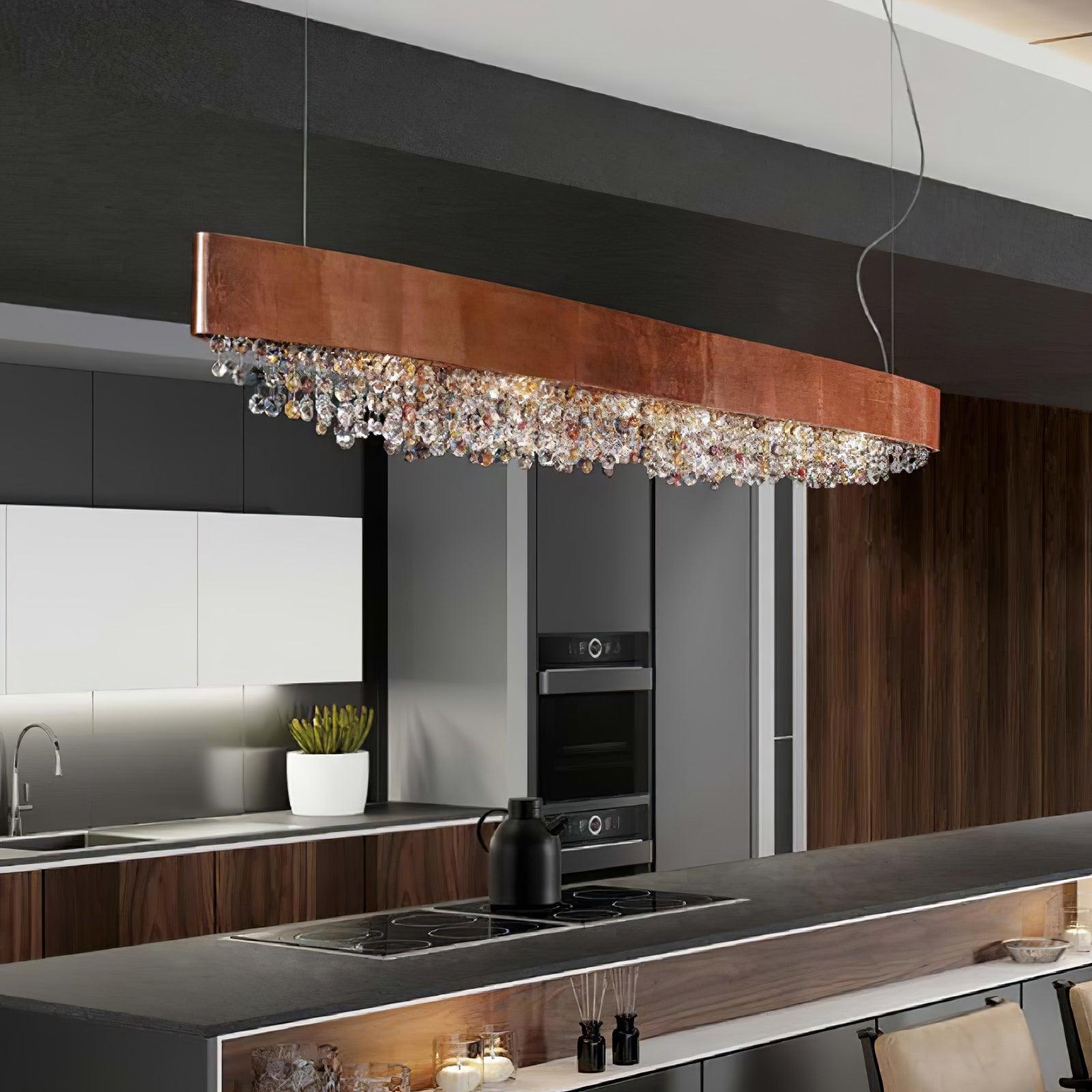 Modern Marilyn Crystal Pendant Light - Elegant Chandelier for Dining Room, Bedroom, Living Room & Kitchen Lighting Decor