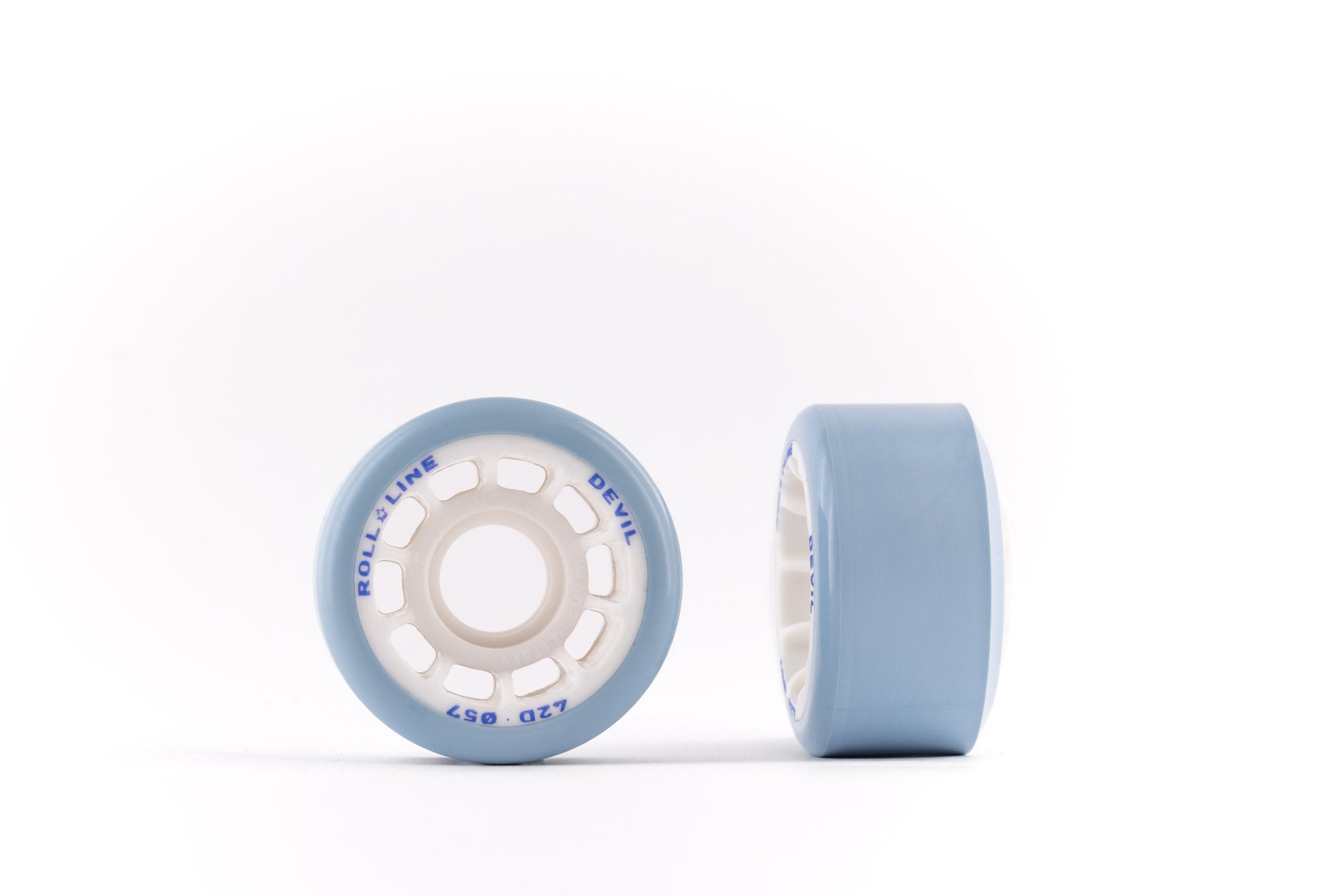 Roll Line Devil Wheels 57mm 8pk - Premium Roller Skate Wheels for Indoor/Outdoor Skating, Derby & Artistic Performance
