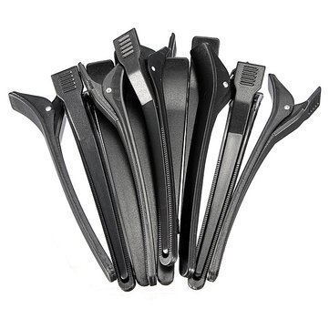 Professional UD Salon Hair Sectioning Clips for Women - 12PCS Black Hairdressing Clips for Styling, Cutting & Coloring | Perfect for Salons, Home Use & DIY Hairstyles