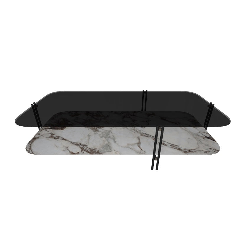 Modern Biplane Coffee Table - Industrial Style Wooden & Metal Living Room Furniture for Small Spaces - Perfect for Apartments, Lofts & Home Decor