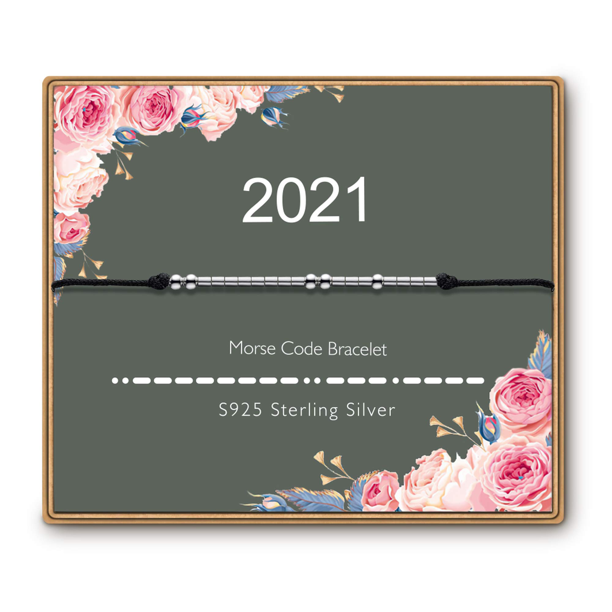FAIRYGEM Morse Code Bracelets for Women - Sterling Silver Beads Friendship Bracelet, Meaningful Birthday Gift for Her, Sister & Best Friend - Perfect for Anniversaries, Graduation & Everyday Wear