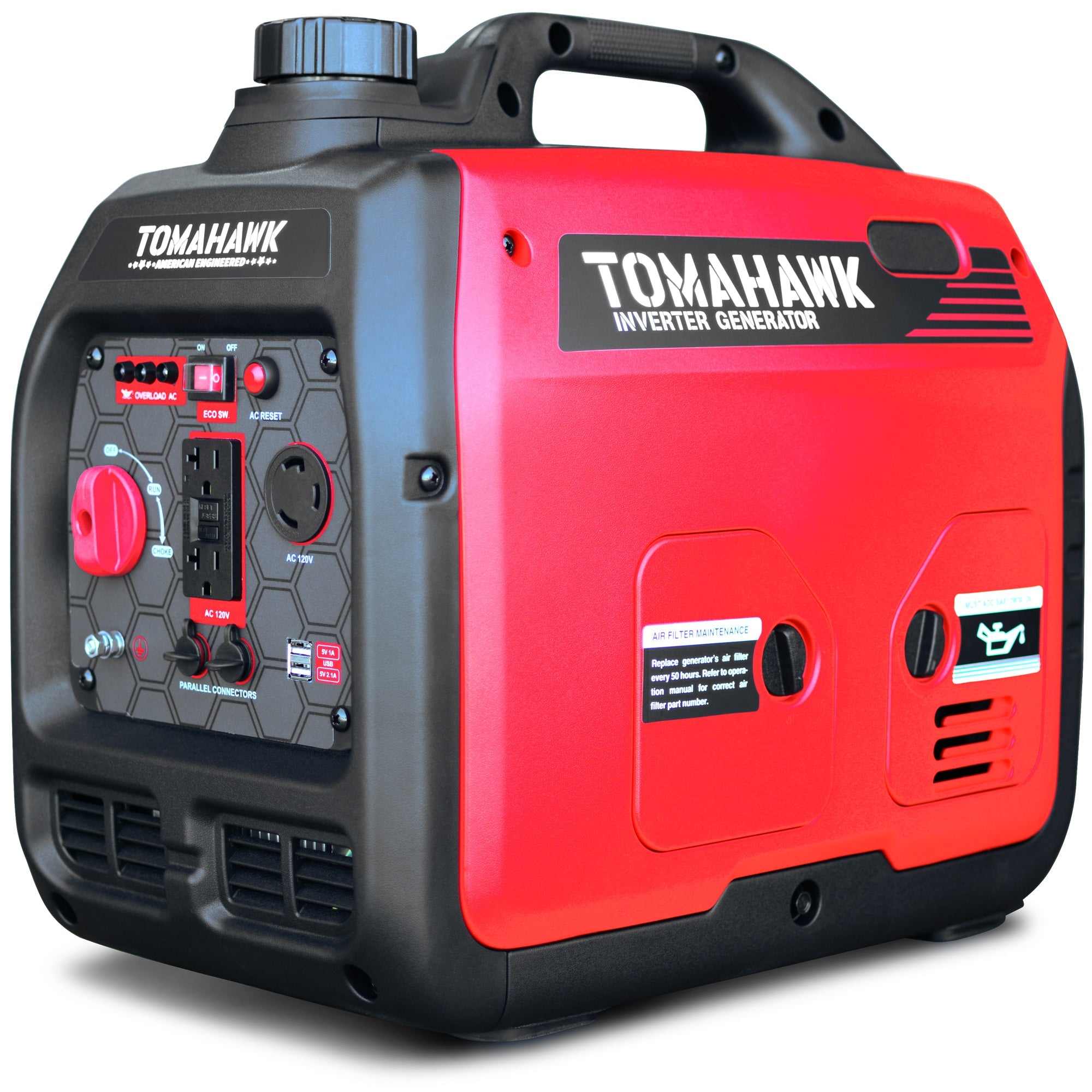 3000W Super Quiet Portable Inverter Generator with Gas Power - Ideal for Camping, RV Trips, and Emergency Backup Power
