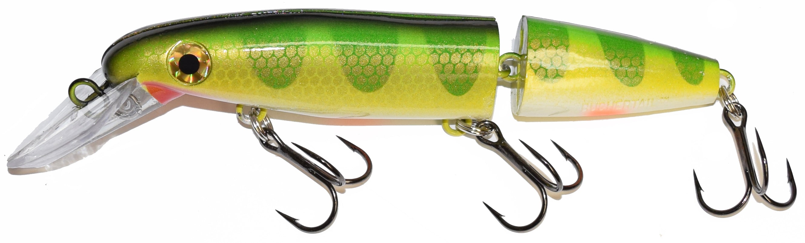 Bucher DepthRaider Jointed Crankbait Fishing Lure - Perfect for Bass, Walleye and Pike Fishing in Deep Waters