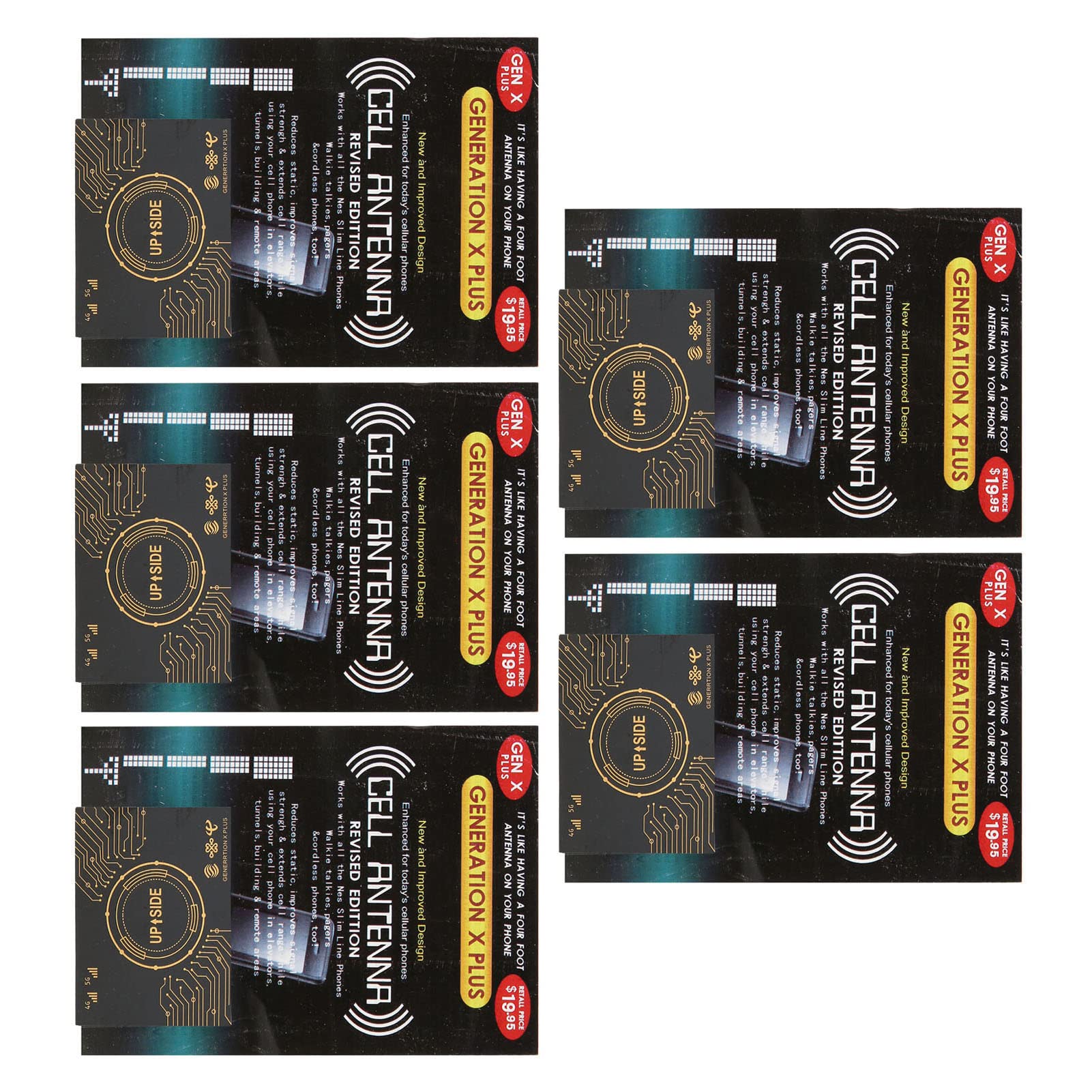 5 PCS Universal Phone Signal Boosters - Stronger Cell Reception Stickers for Outdoor Camping, Hiking & Travel - Improve Mobile Network for iPhone & Android Phones - Perfect for Remote Areas & Weak Signal Zones