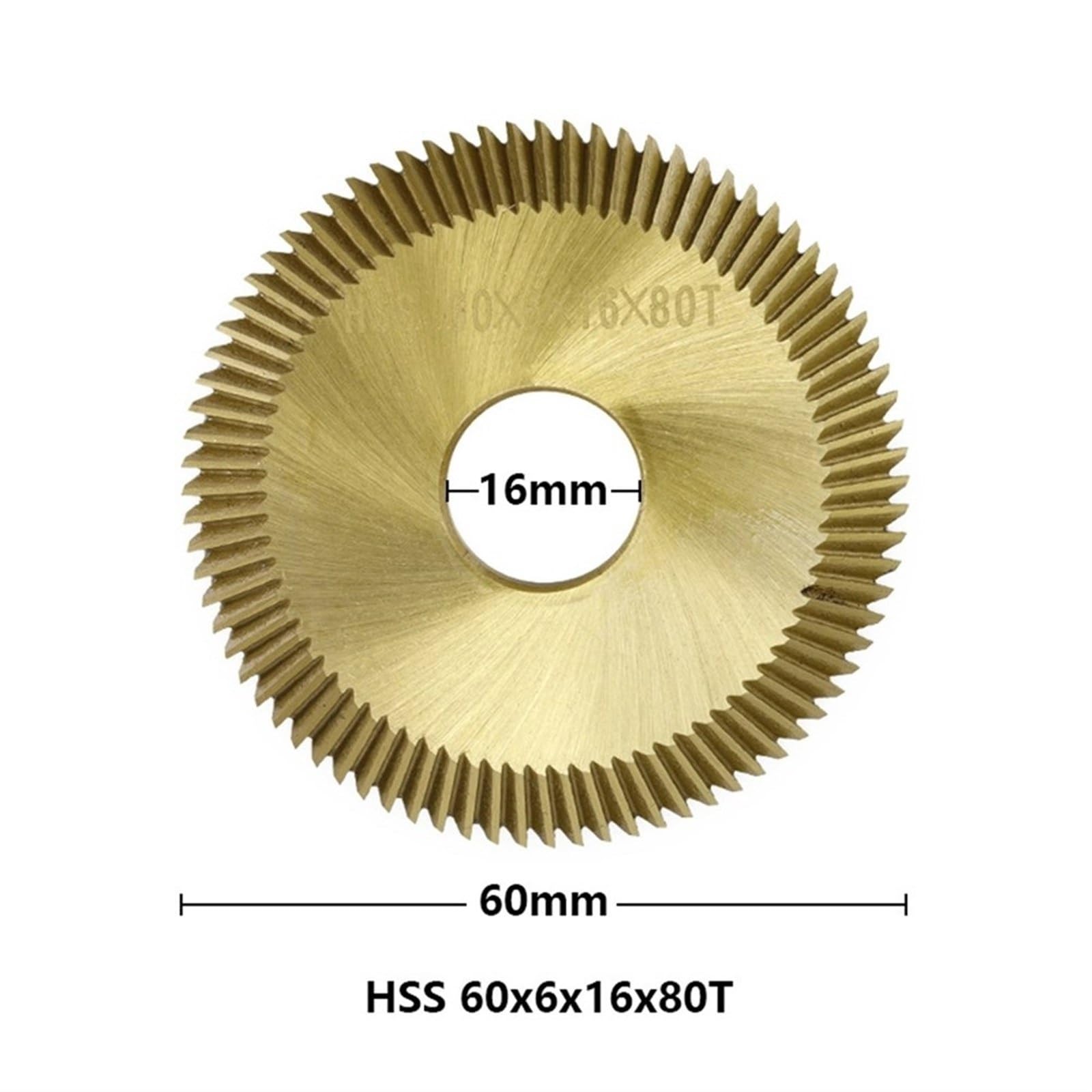 High-Speed Steel (HSS) Key Cutter Blade 60x6x16x80T - Professional Circular Key Milling Cutter for Horizontal Key Copy Machines - Durable Locksmith Tools for Key Duplication & Precision Cutting - Perfect for Commercial Locksmiths, Hardware Stores & Security Professionals