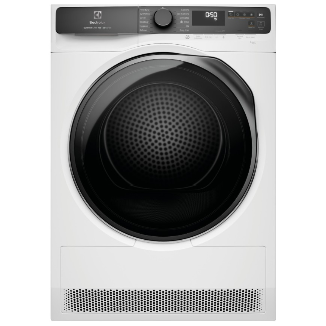 Electrolux 8kg UltimateCare 700 Heat Pump Dryer with 3D Sense Technology - EDH803R7WC - Energy Efficient Laundry Solution for Homes & Apartments
