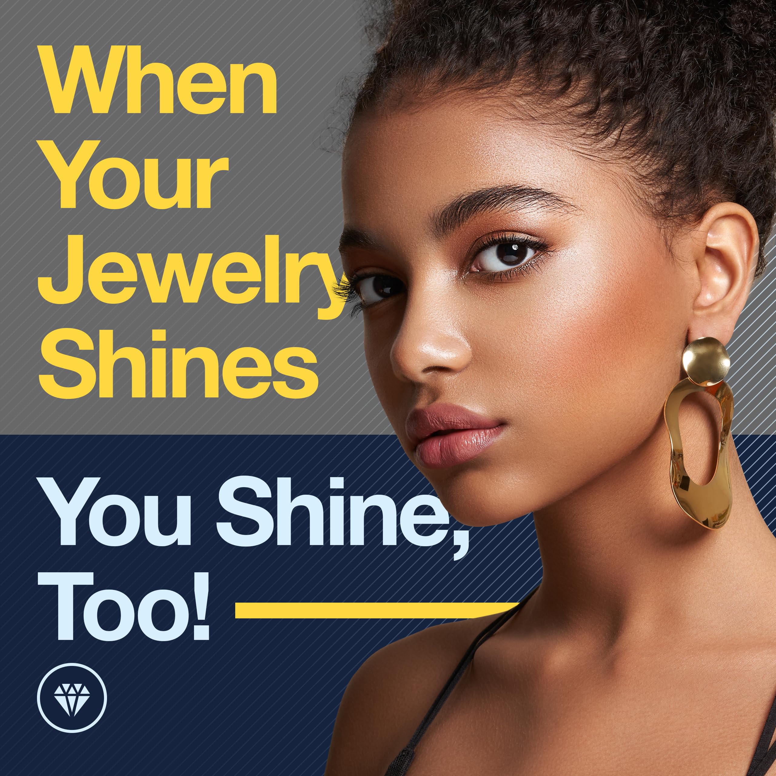 Gentle Jewelry Cleaner Solution - Safe for Gold, Silver, Diamonds & Fashion Jewelry | Ammonia-Free, Non-Toxic Cleaning Liquid | Made in USA (6 oz) | Perfect for Rings, Earrings, Necklaces & Bracelets at Home or Travel