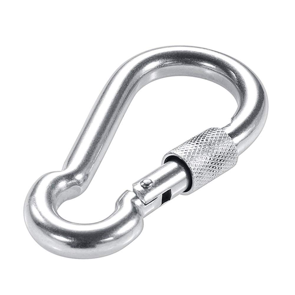 PROND Heavy Duty Locking Carabiners - 316 Stainless Steel Screw Gate Carabiner Hooks for Rock Climbing, Hiking, Camping & Outdoor Safety Gear