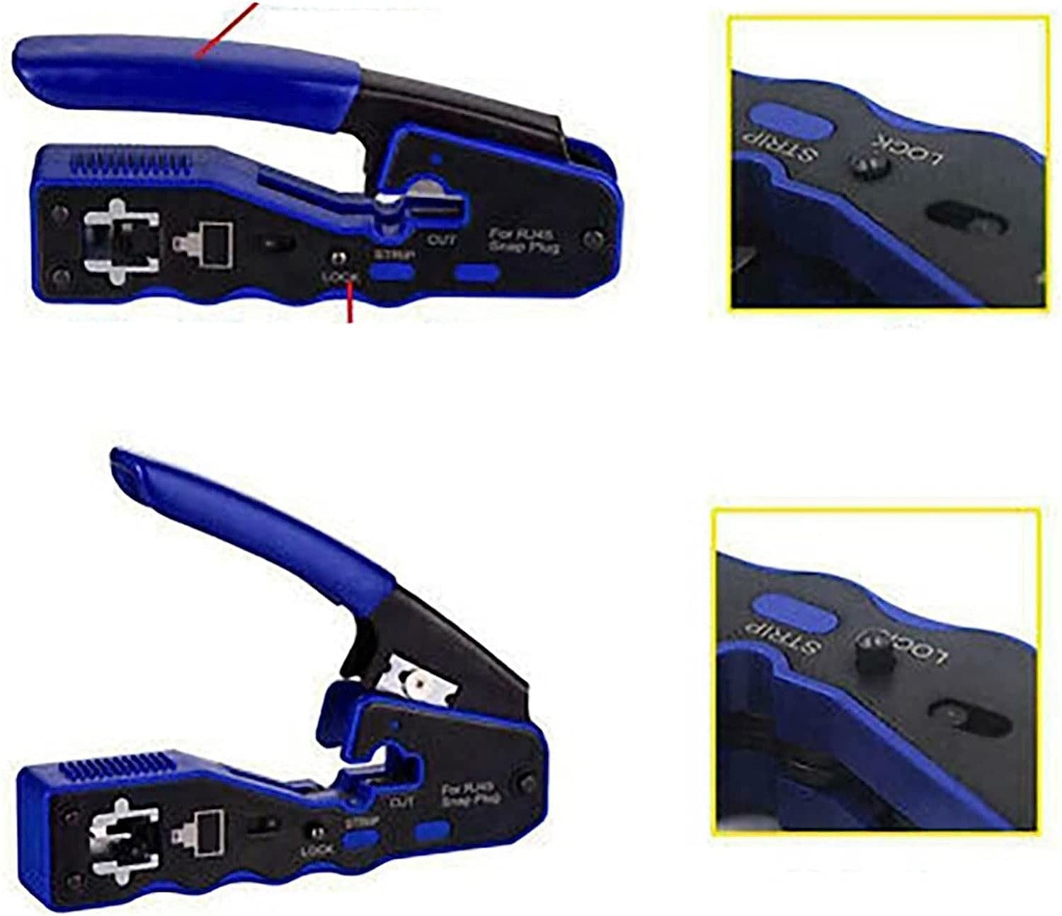AVFORA Crimping Tool for Ethernet Cables - Professional Wire Stripper & Crimper for RJ45 Connectors | Perfect for Network Installations & DIY Home Wiring Projects