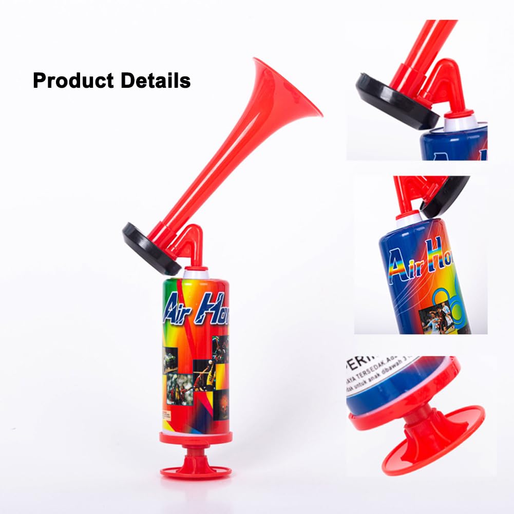 Portable Sports Mist Horn with Loud Sound & Air Pump - Manual Mini Hand Pump Air Horn for Car, Boat, Sports Events & Camping - Perfect for Outdoor Activities, Emergency Alerts & Team Cheering