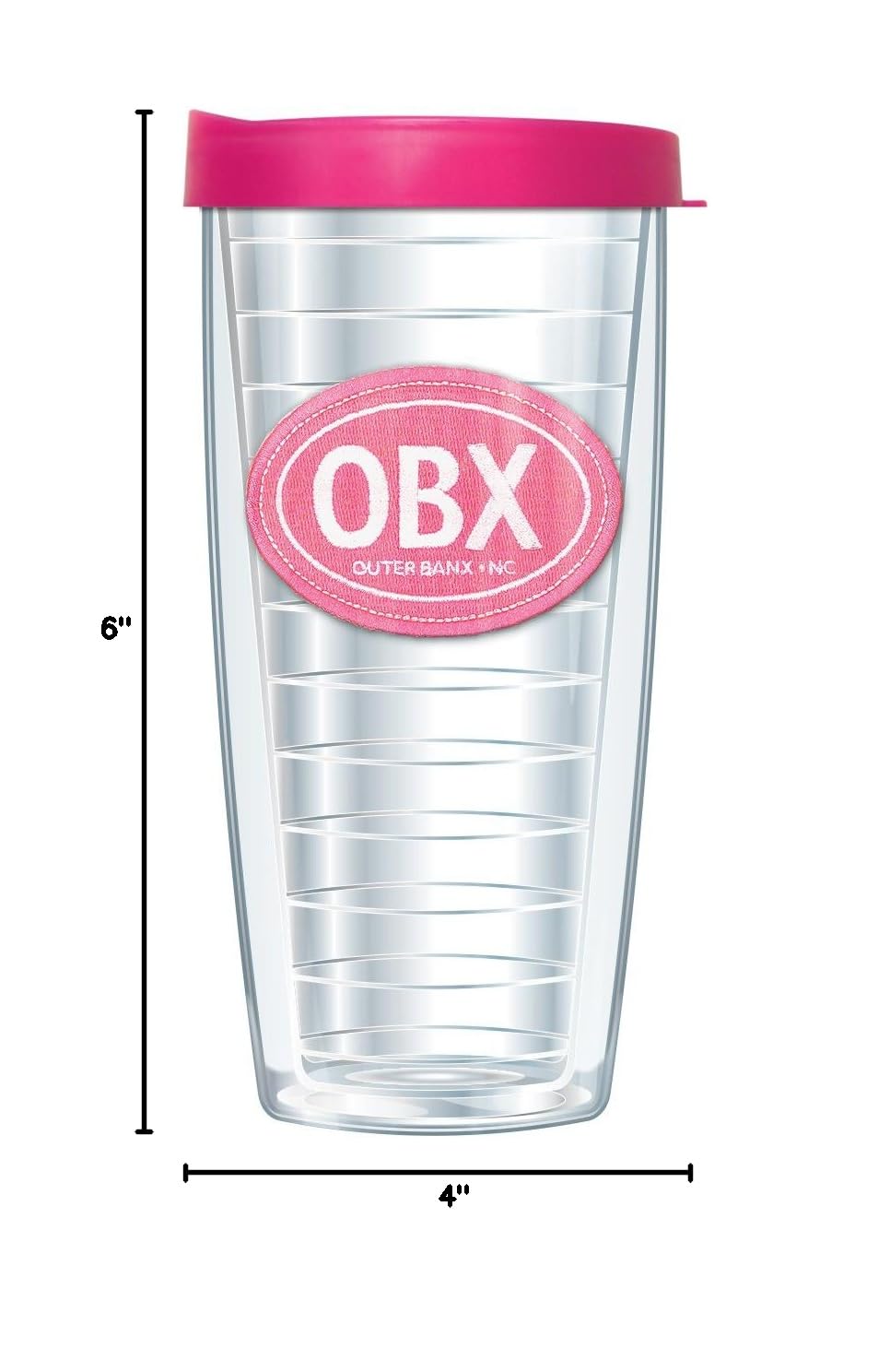 OBX Outer Banks North Carolina Insulated Travel Mug - 22oz Double-Walled Stainless Steel Tumbler with Hot Pink Leak-Proof Lid | Keeps Drinks Hot/Cold for Hours | Perfect for Beach Trips, Commuting & Outdoor Adventures