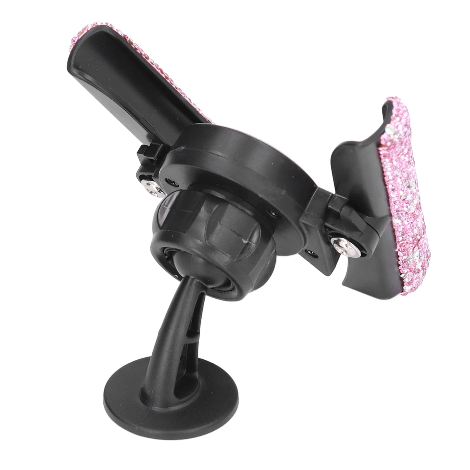 Sparkly Rhinestone Adjustable Car Phone Holder - Universal Auto Cell Phone Mount for Women & Girls, Pink Bling Car Accessory (Perfect for Commuting, Road Trips & Hands-Free Driving)