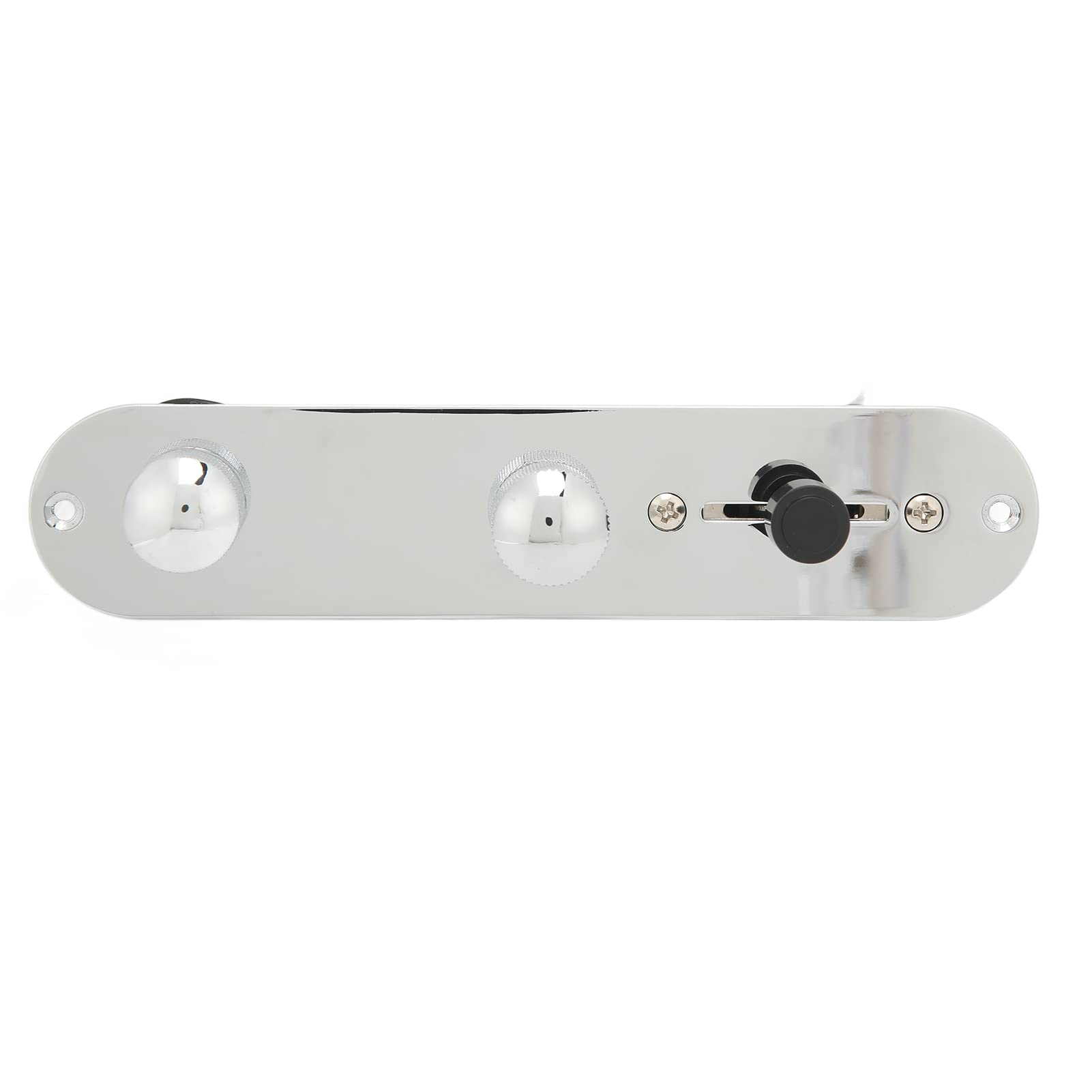 Electric Guitar Control Plate - Metal Silver Replacement Part for Fender Stratocaster & Telecaster - Perfect for Upgrades, Repairs, and Stage Performances