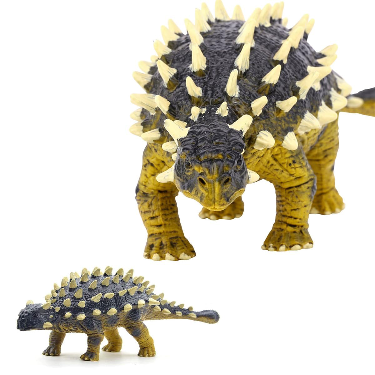 Realistic Ankylosaurus & Pteranodon Dinosaur Action Figures - 2 Pack Kids Toys for Collecting, Home Decor, Birthday Party Favors, Cake Toppers | Perfect Gift for Boys & Girls | STEM Learning & Imaginative Play