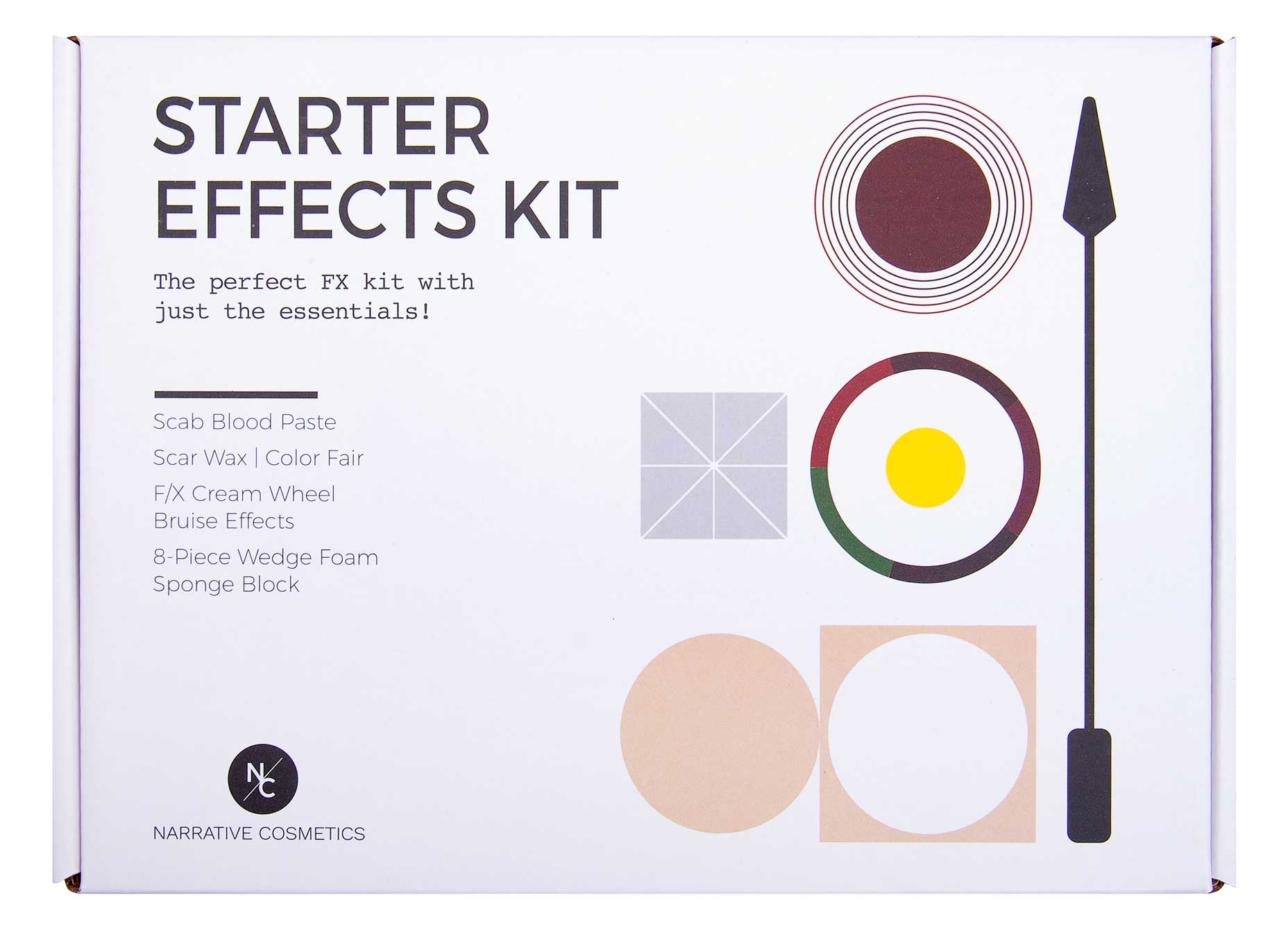 Professional SFX Makeup Kit with Applicators - Special Effects Starter Kit for Halloween, Cosplay & Film Makeup - Create Realistic Wounds, Scars & Wounds