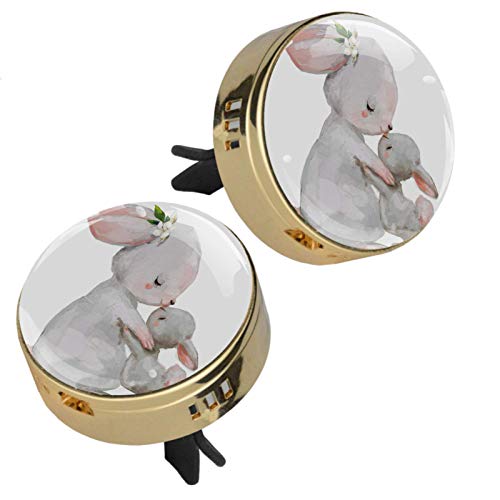 Cartoon Bunny Car Air Freshener Clip - Zinc Alloy Essential Oil Diffuser & Aromatherapy Purifier (1.33