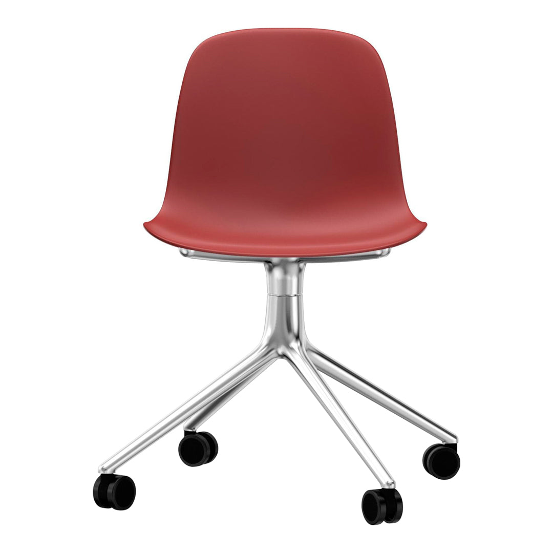 Ergonomic Form Chair with 4-Wheel Swivel Base - Adjustable Office Chair for Home & Work - Perfect for Desk Work, Gaming, and Study Sessions