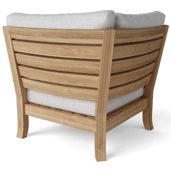 Premium Teak Wood Outdoor Deep Seating Modular Sectional Sofa Set - Waterproof & Durable Patio Furniture for Poolside, Garden, and Backyard Relaxation