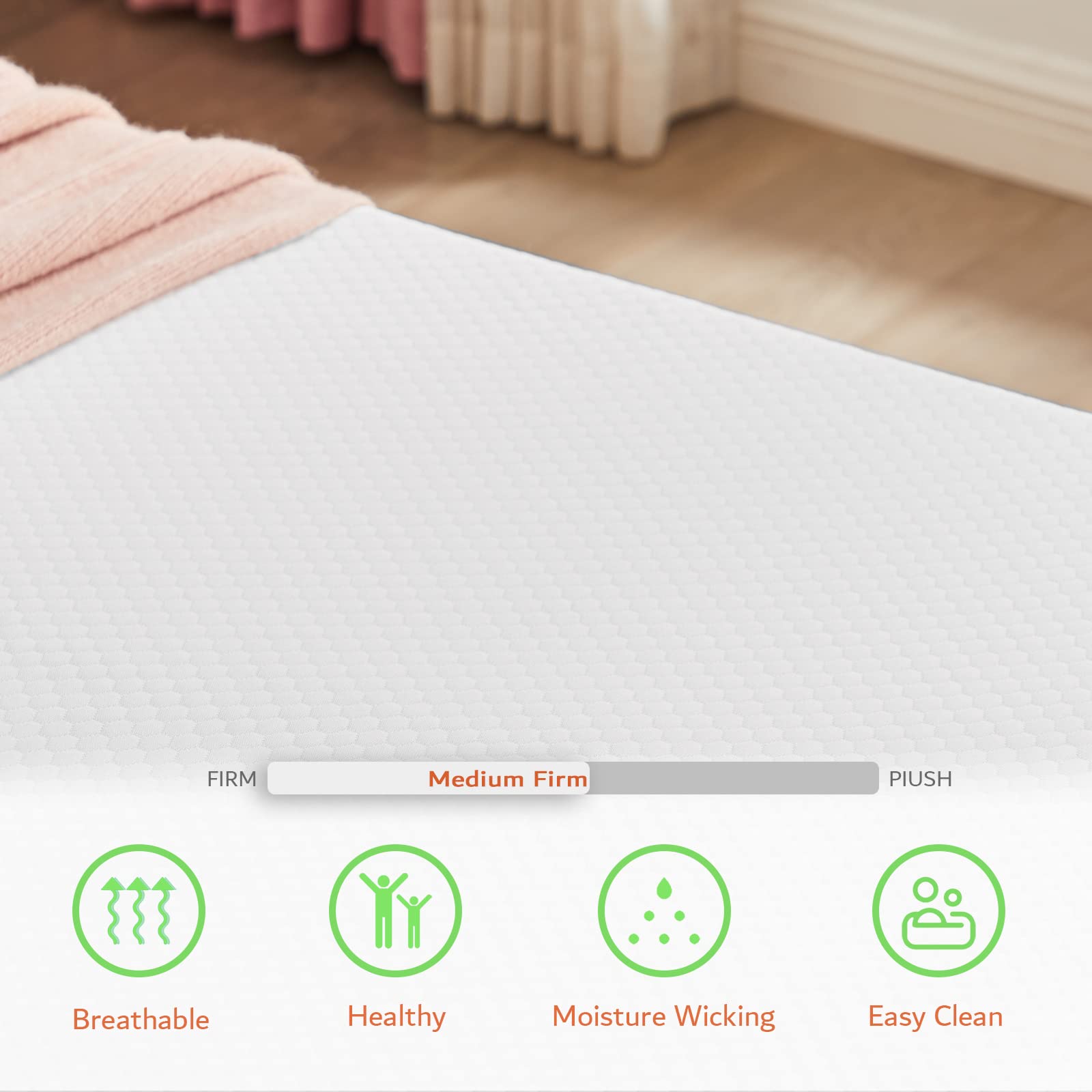 6 Inch Cooling Gel Memory Foam Twin Mattress in a Box - Medium Firm, Breathable Cover, CertiPUR-US Certified - Perfect for Bunk Beds, Trundle Beds & Pressure Relief - Ideal for Kids' Rooms, Guest Rooms & Small Spaces