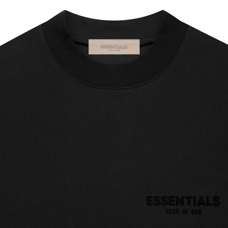 Fear of God Essentials Crewneck Sweatshirt - Black with Back Logo | Men's Casual Streetwear for Everyday Comfort & Style