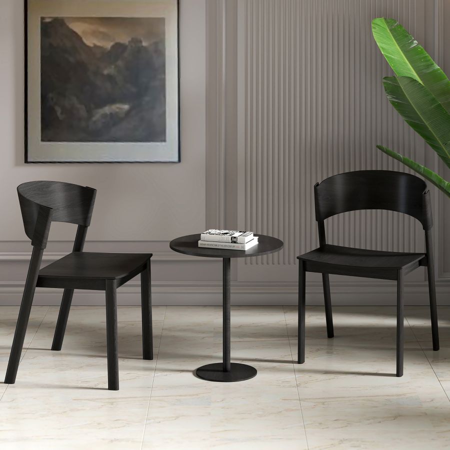 Premium Elias Commercial Grade Chairs - Set of 2, Heavy Duty Black Office Chairs for Conference Rooms, Waiting Areas & Home Offices