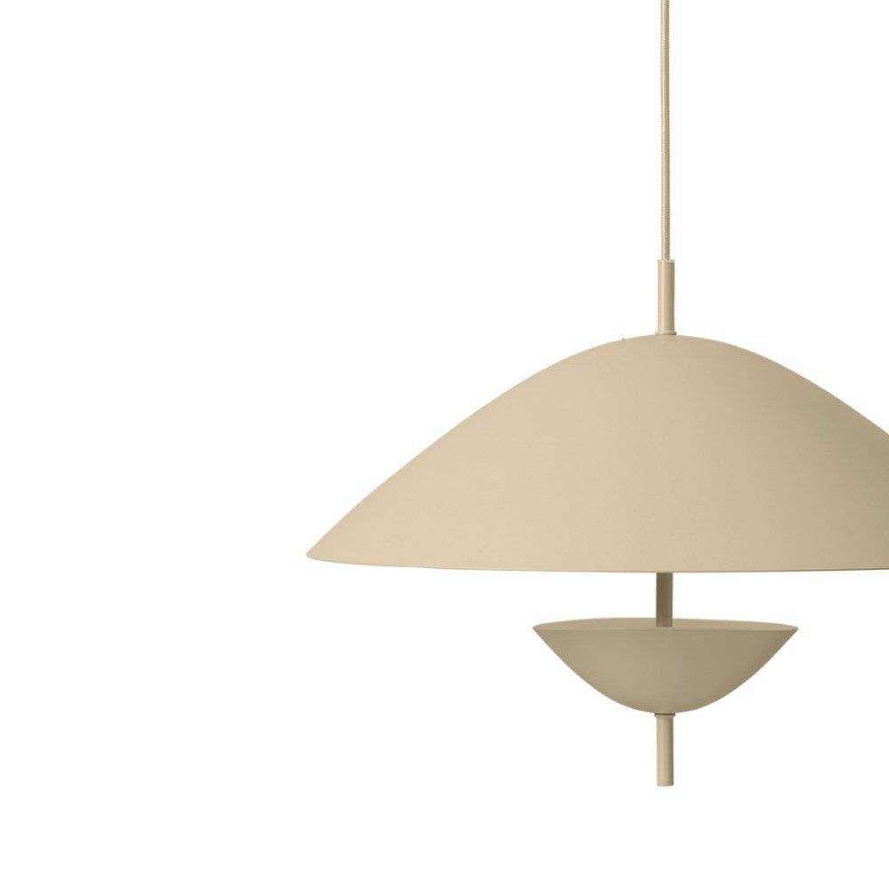 FERM LIVING Lod Pendant Light - Modern Cashmere Fabric Shade for Dining Room, Bedroom & Living Room Lighting Decor