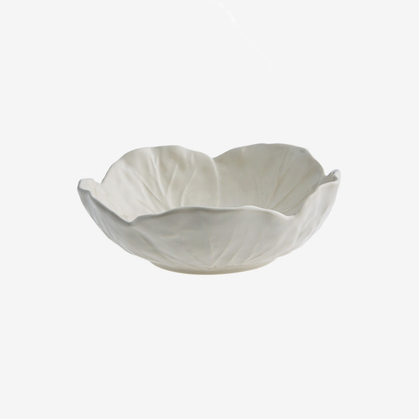 Bordallo Pinheiro Hand-Painted Ceramic Cabbage Bowl - Decorative Serving Dish for Salads, Fruits & Desserts - Perfect for Dining Table Centerpiece & Kitchen Decor