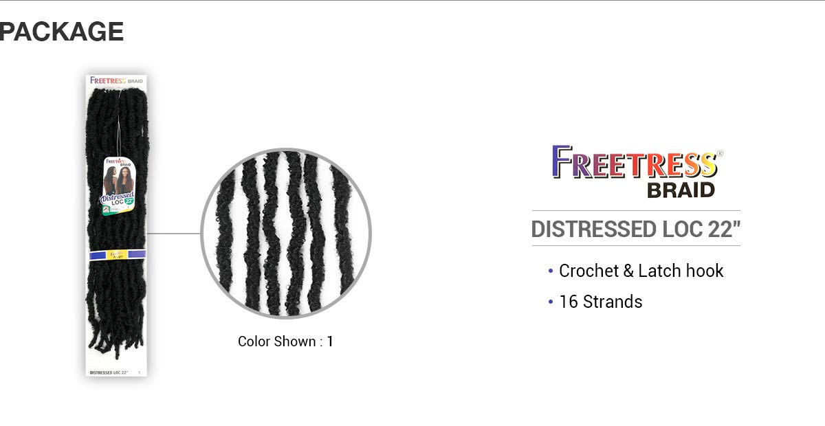 FreeTress Crochet Braids Distressed Loc 22