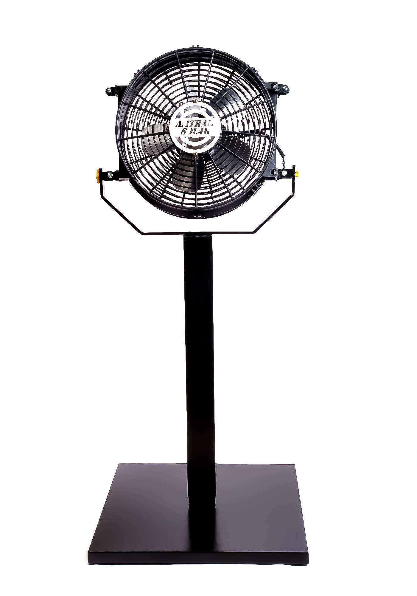 Amtrak Solar Standing Floor Fan - Portable & Energy Efficient for Outdoor, Camping, RV, Greenhouse, Garage - Perfect for Backyard Cooling, Motorhome Ventilation & Off-Grid Living