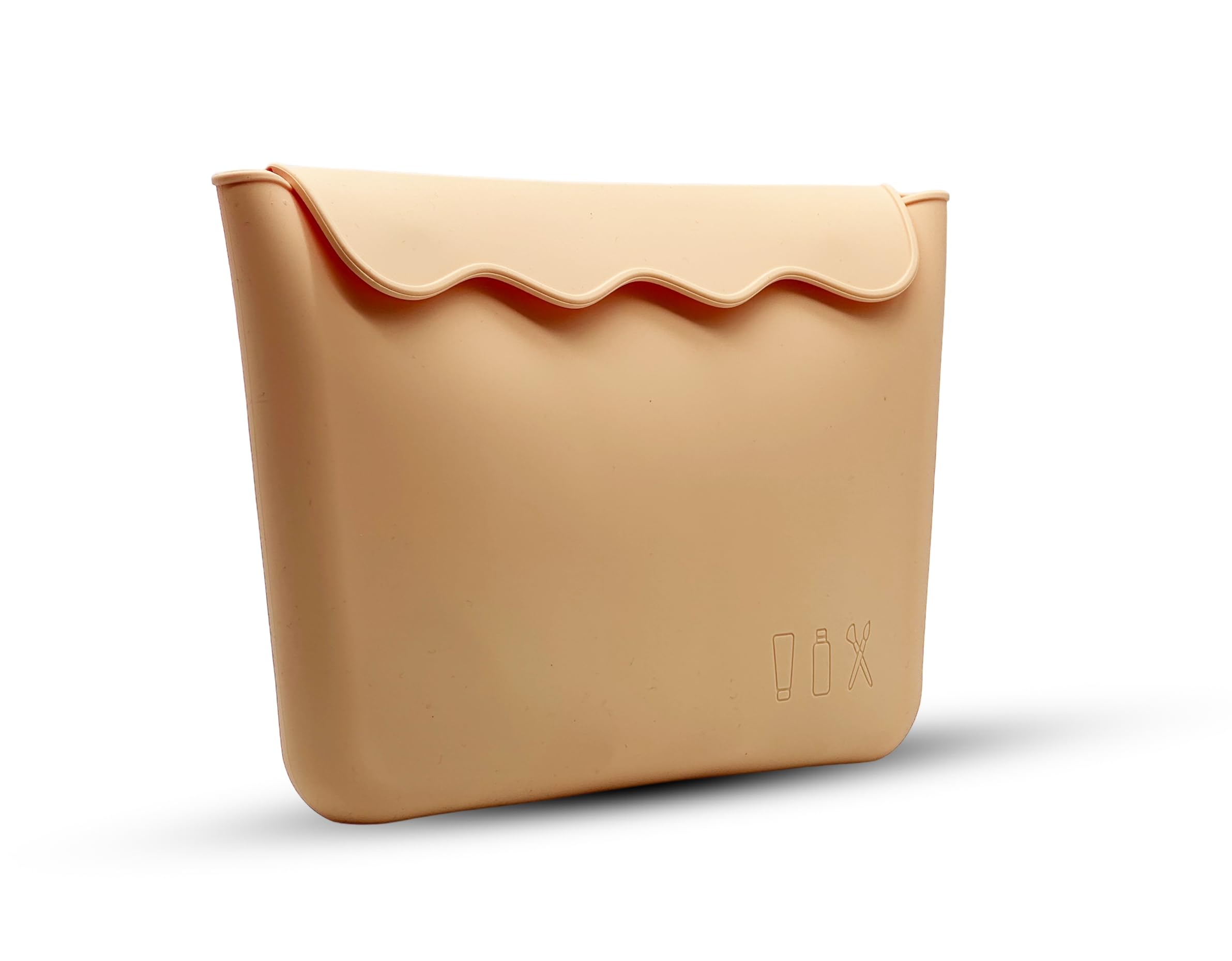 Waterproof Silicone Travel Toiletry Bag - Cute Portable Cosmetic Pouch & Makeup Brush Organizer - Essential Toiletries Case for Women & Men - Perfect for Airplane, Gym, Camping & Vacation Trips