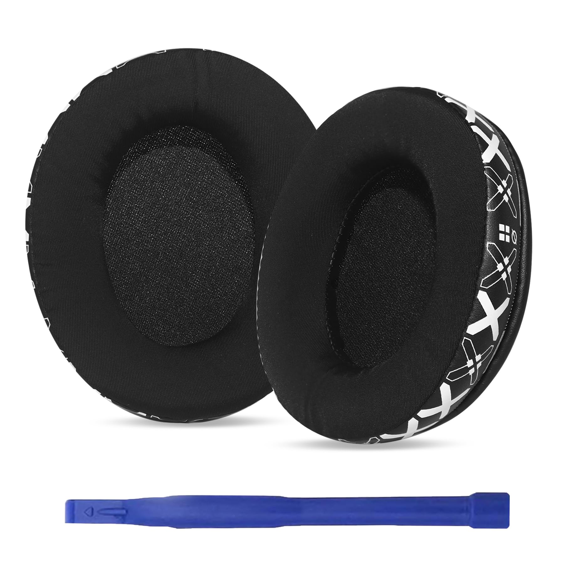 HyperX Cloud 2 Ice Silk Ear Pads - Premium Protein Leather Replacement Cushions for HyperX Cloud Stinger/Cloud Flight/CloudX/Cloud II/III/Core/Mix Headsets (White) - Enhanced Comfort for Gaming, Streaming & Long Wear Sessions
